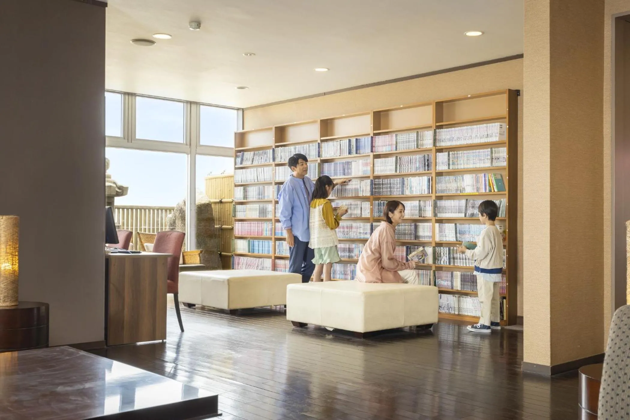 Library in Ooedo Onsen Monogatari Kaike