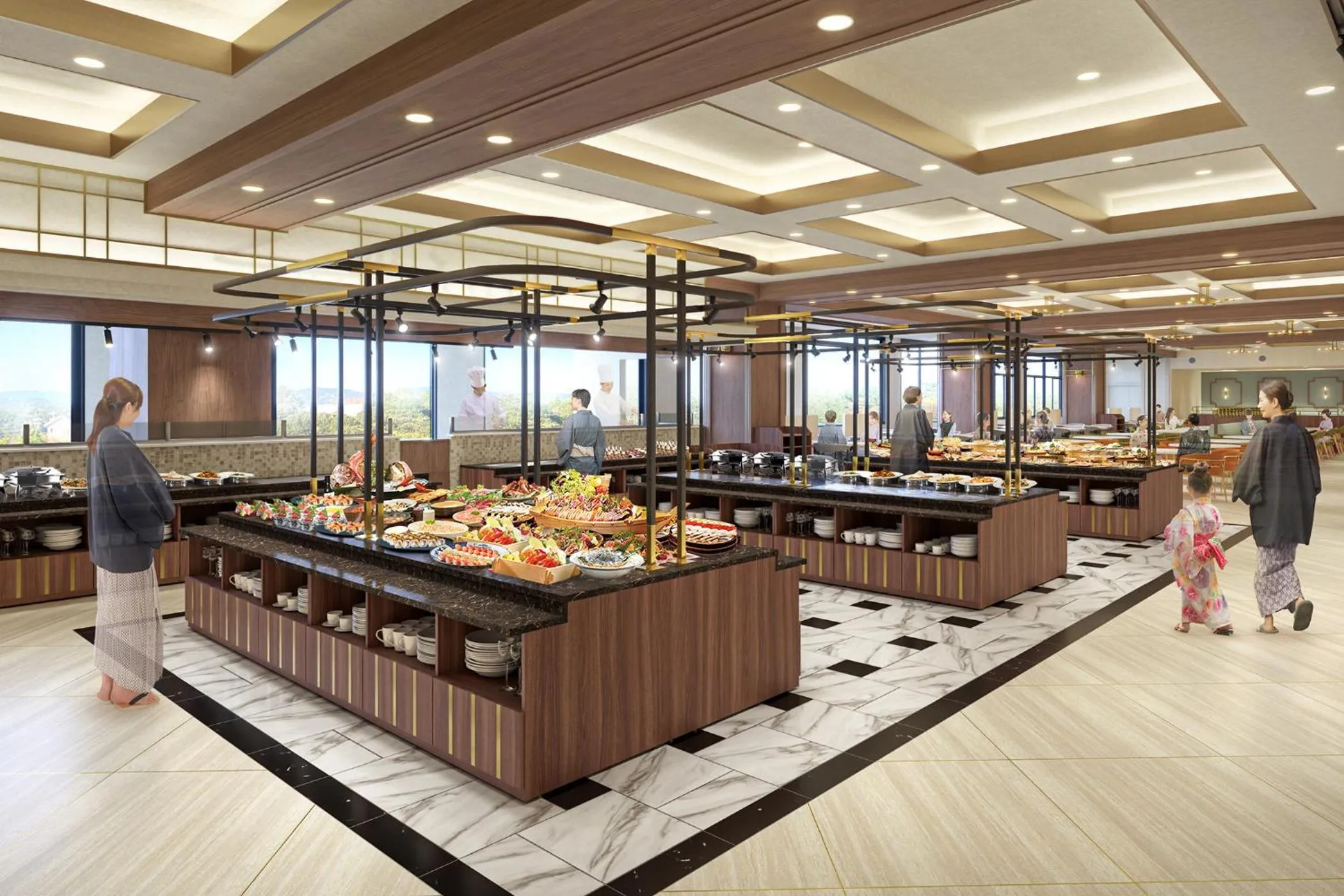 Restaurant/places to eat in Ooedo Onsen Monogatari Premium Shima Saichoraku