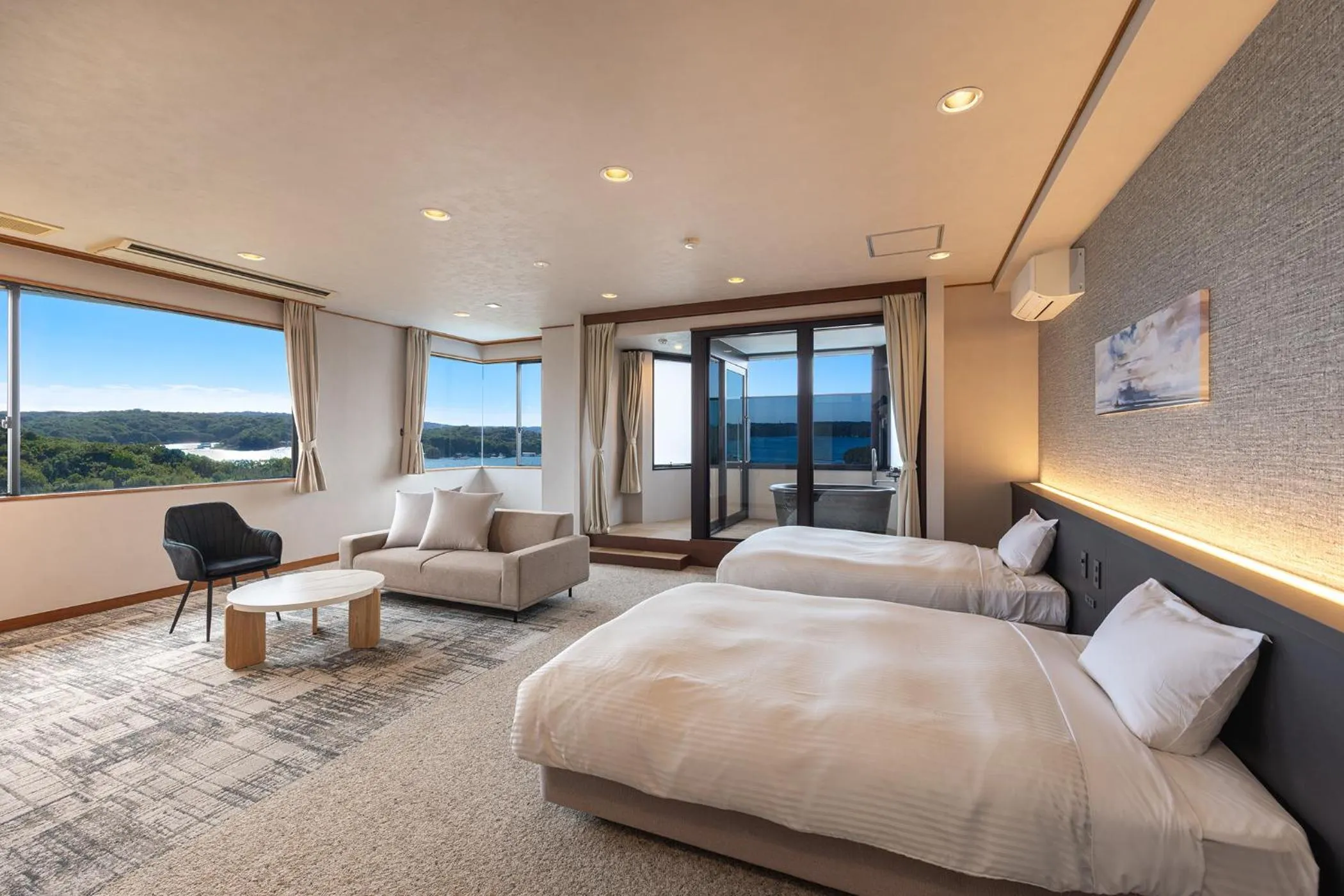 Photo of the whole room, Bed in Ooedo Onsen Monogatari Premium Shima Saichoraku