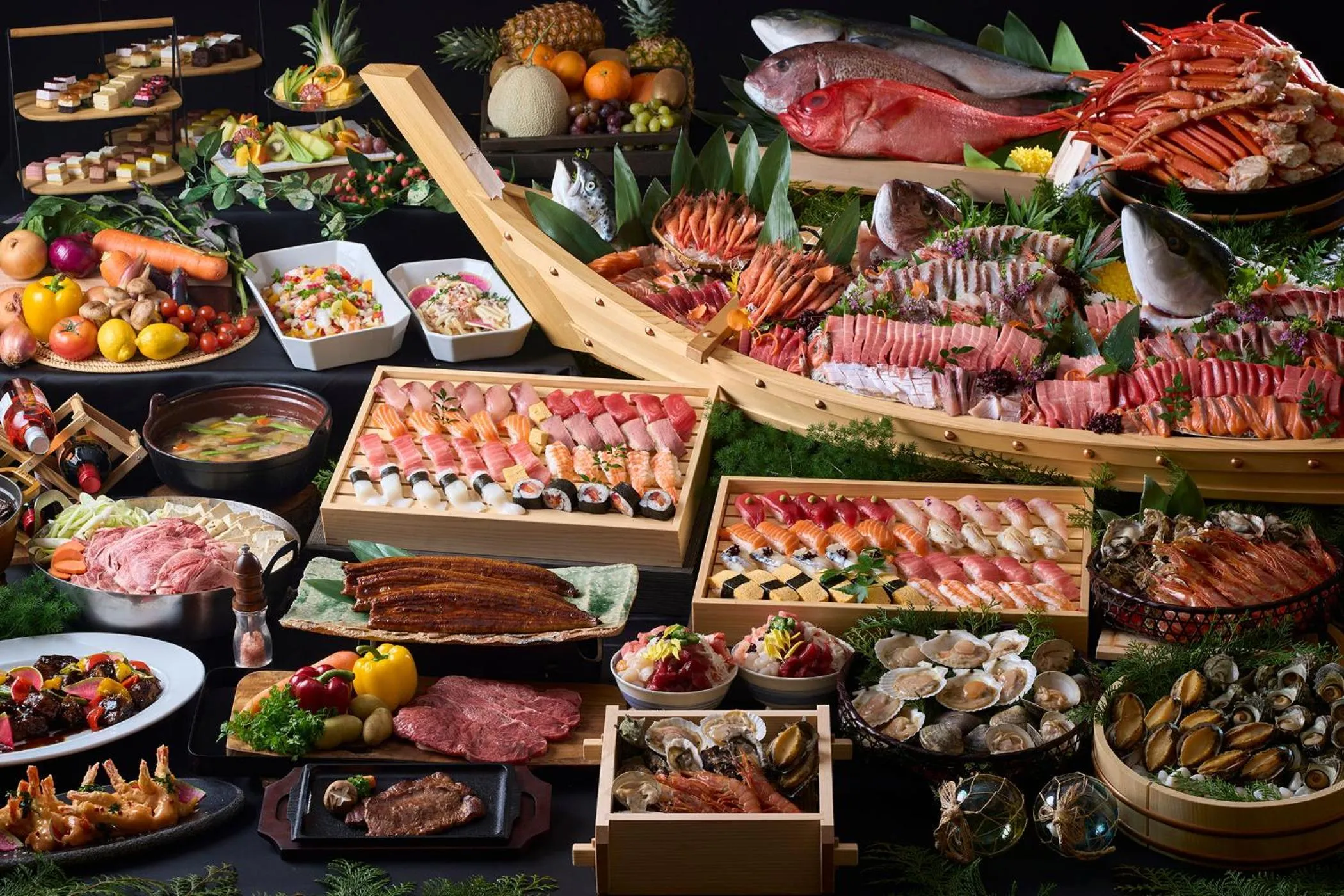 Dinner in Ooedo Onsen Monogatari Awazu Grand Hotel