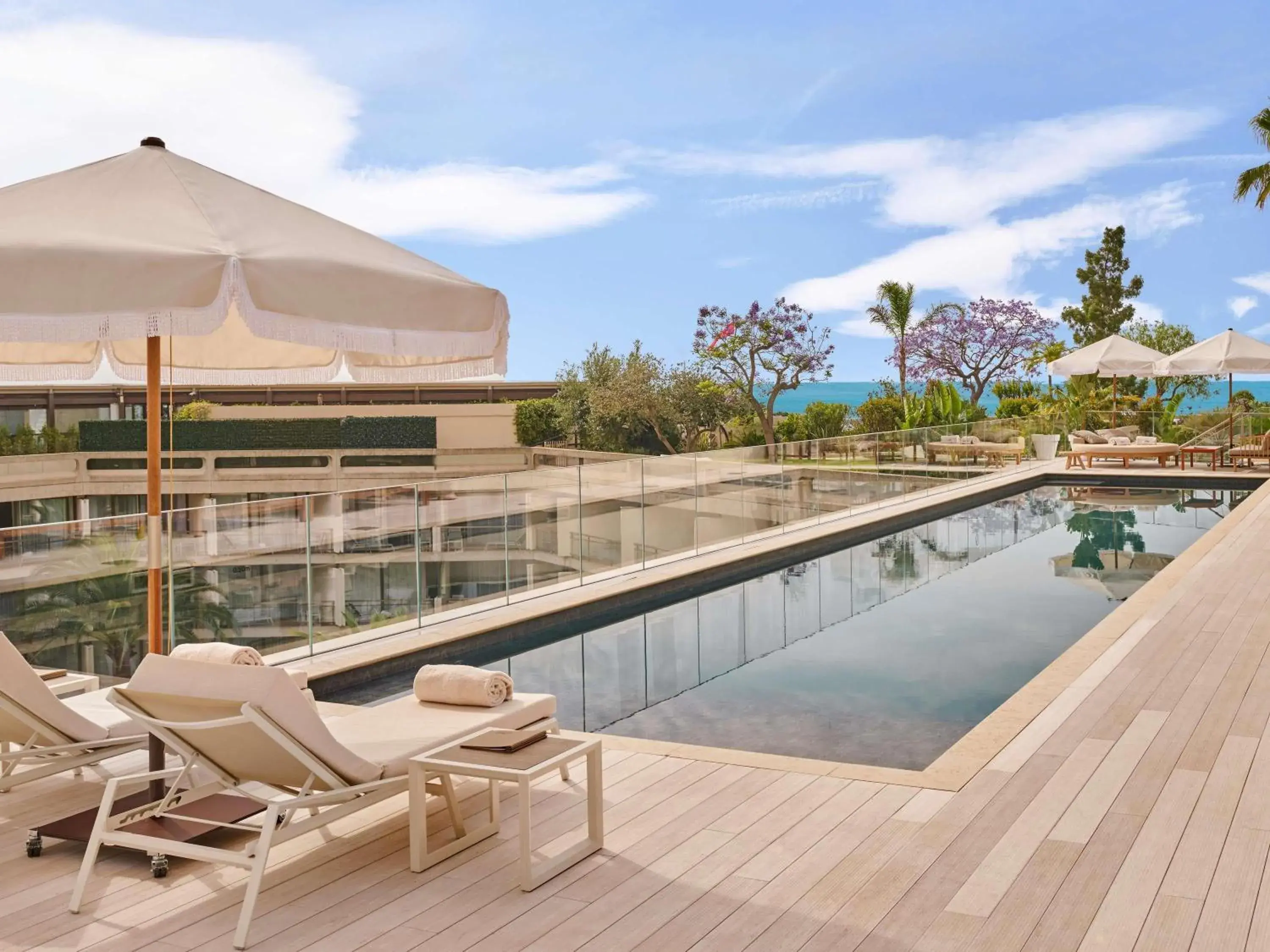 Pool view in Fairmont Monte Carlo Pool view in Fairmont Monte Carlo