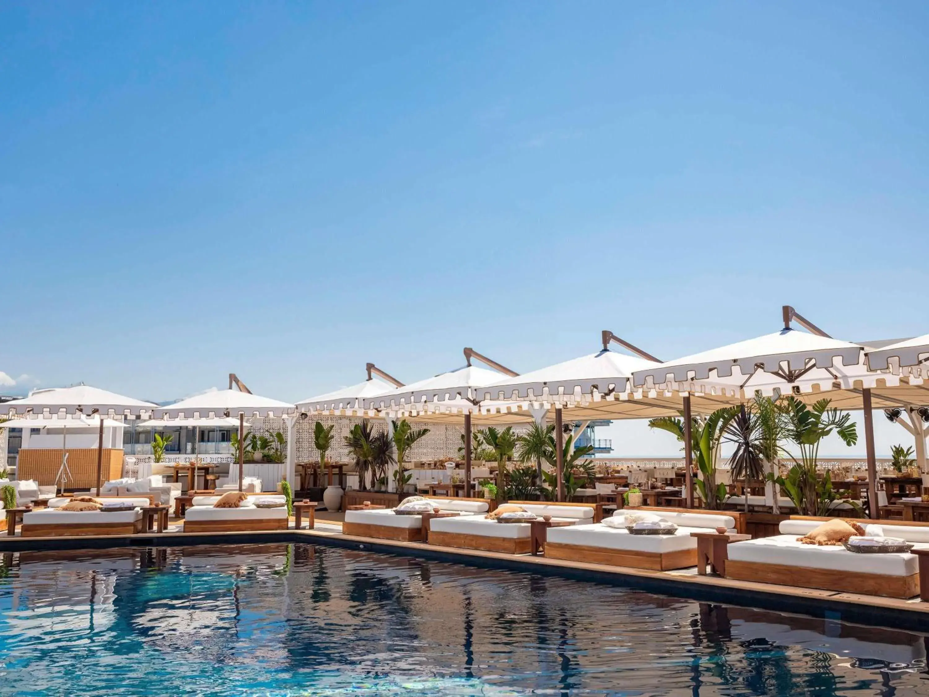 Pool view in Fairmont Monte Carlo Pool view in Fairmont Monte Carlo