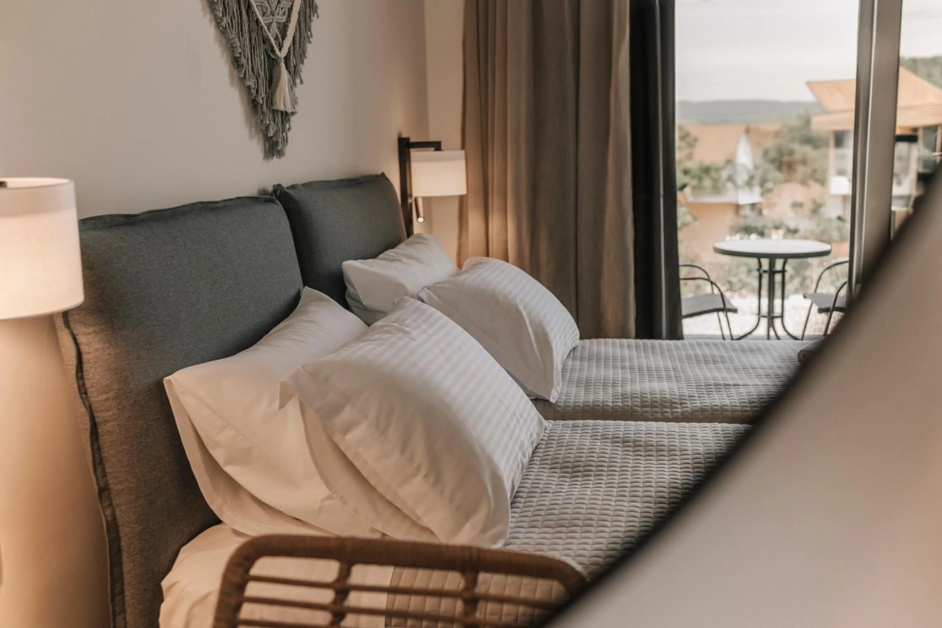 Balcony/Terrace, Bed in Noa Suites