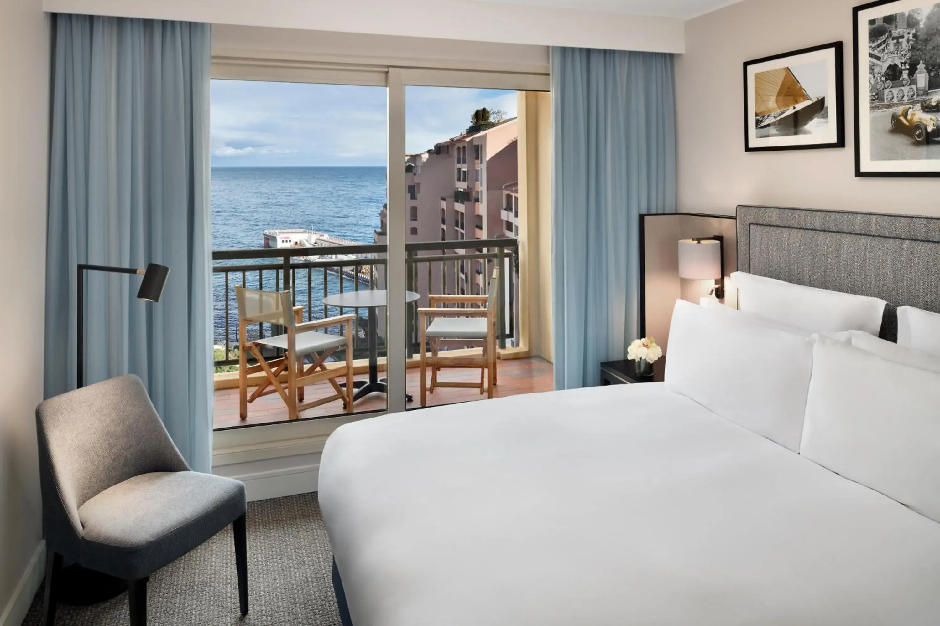 Balcony/Terrace, Bed in Columbus Hotel Monte-Carlo, Curio Collection by Hilton Balcony/Terrace, Bed in Columbus Hotel Monte-Carlo, Curio Collection by Hilton