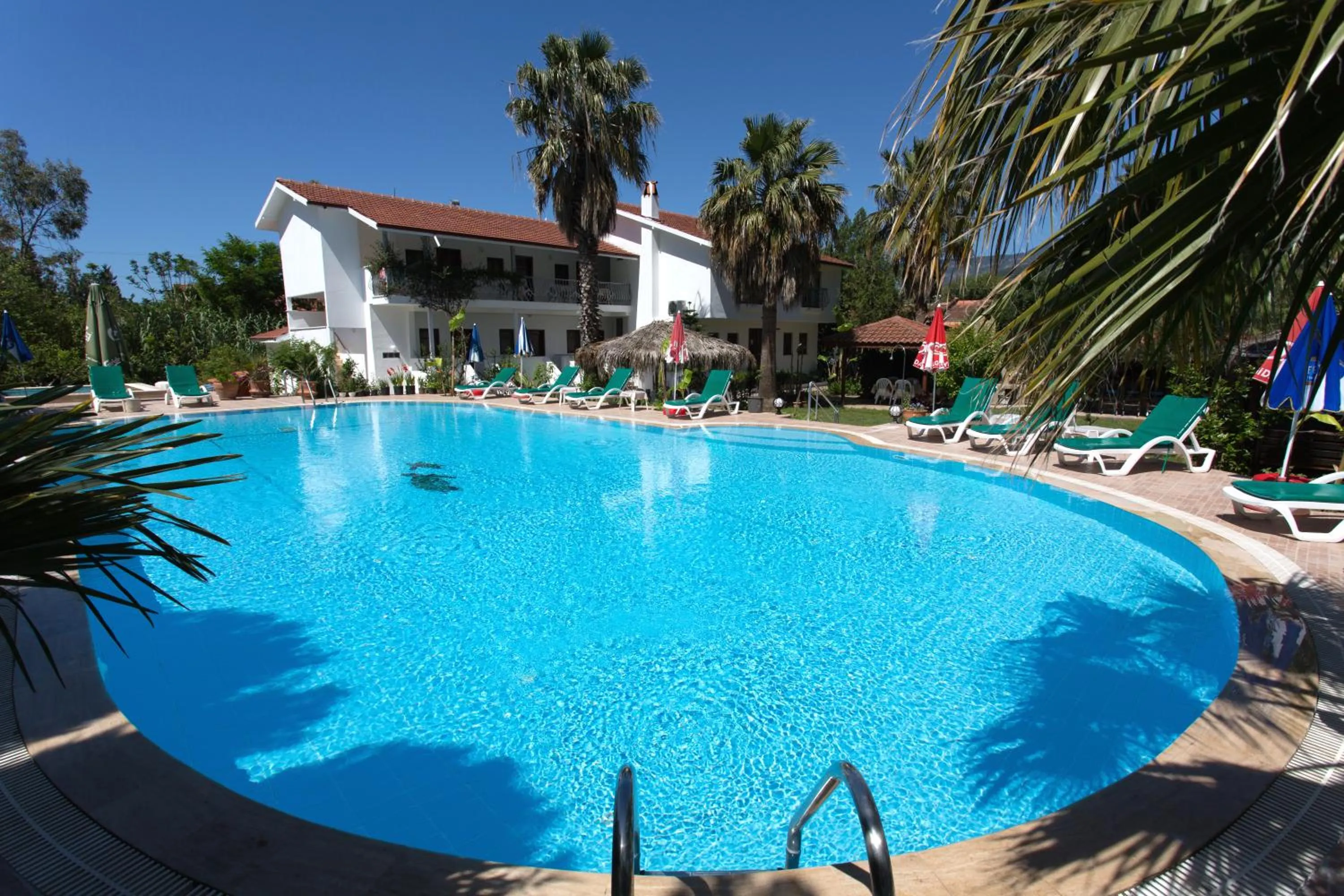 Pool view in Dalyan Garden Pension