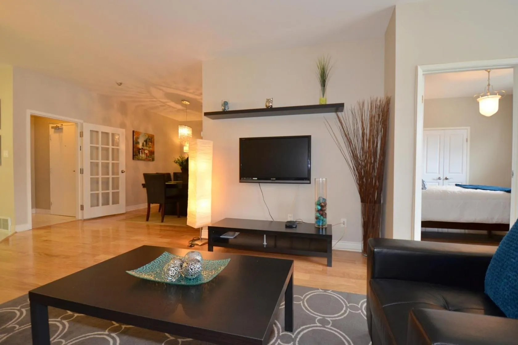 Living room in The SoMa Furnished Residences