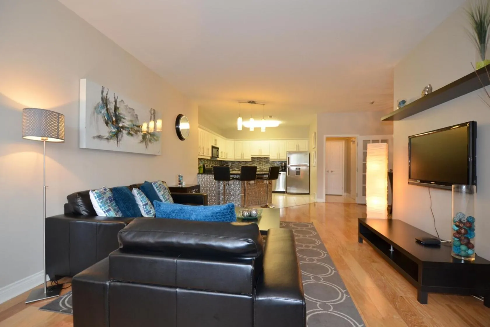 Living room in The SoMa Furnished Residences