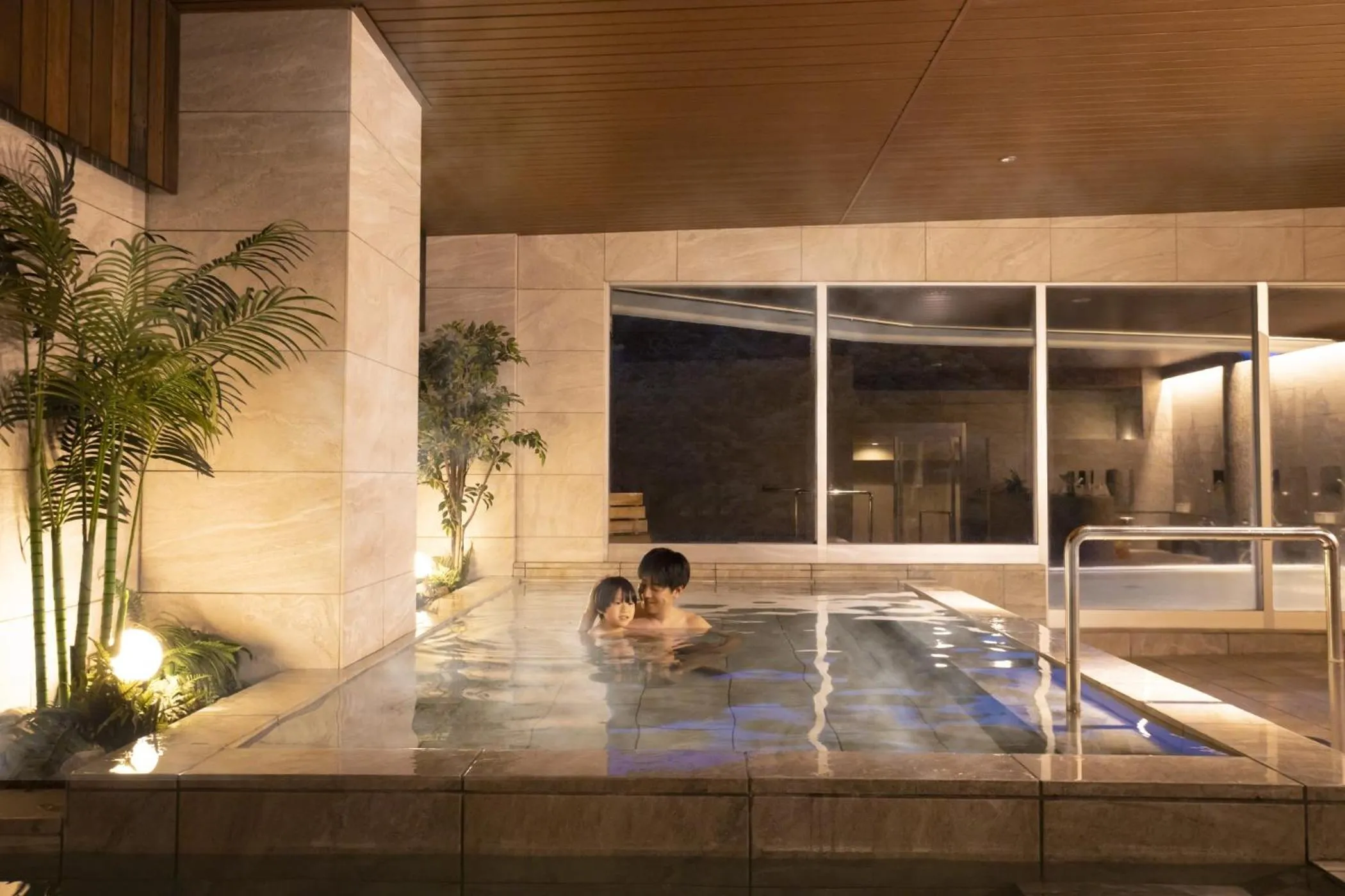 Hot Spring Bath in Ooedo Onsen Monogatari Premium Toba Saichoraku