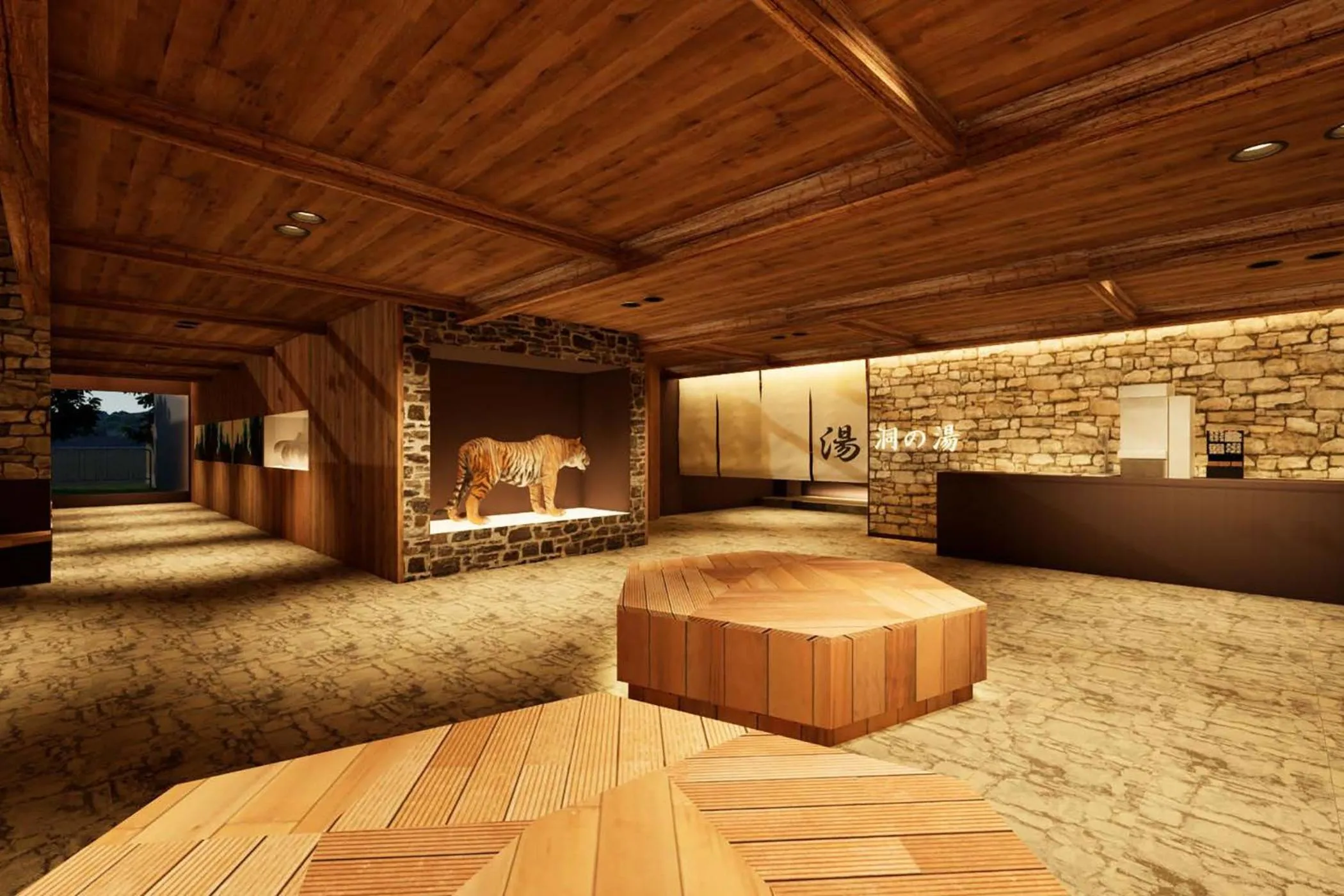 Lounge or bar in Ooedo Onsen Monogatari Premium Enakyo