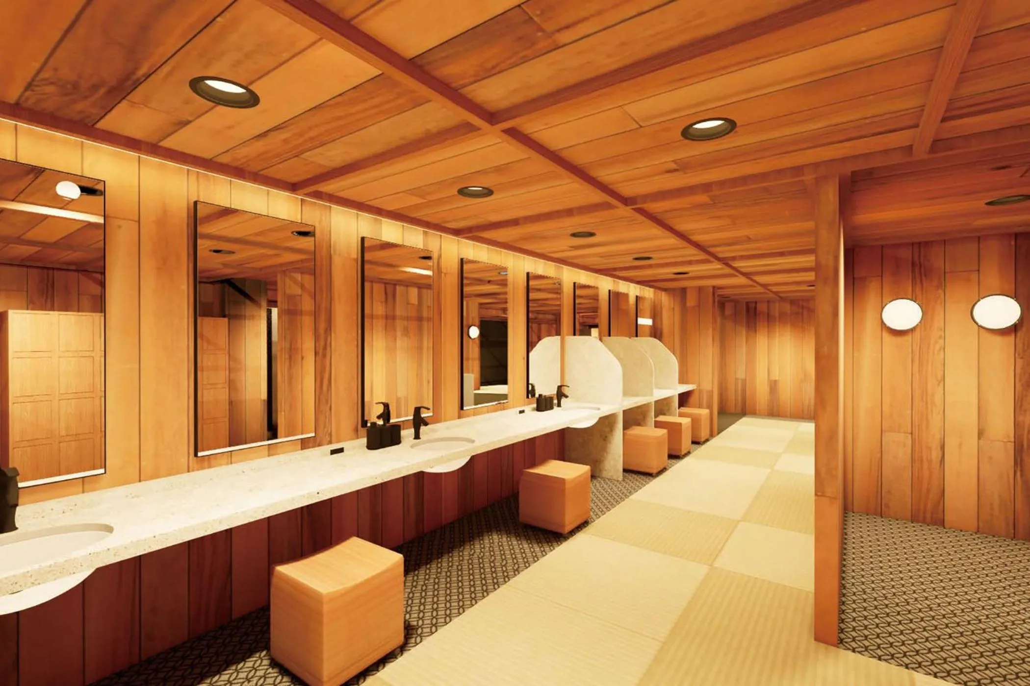 Public Bath in Ooedo Onsen Monogatari Premium Enakyo