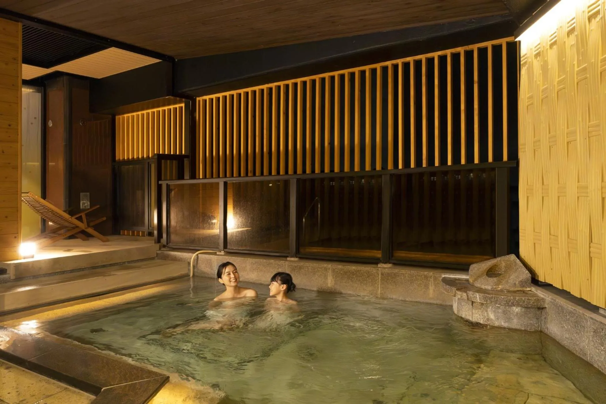 Open Air Bath in Ooedo Onsen Monogatari Premium Kaga Maruya