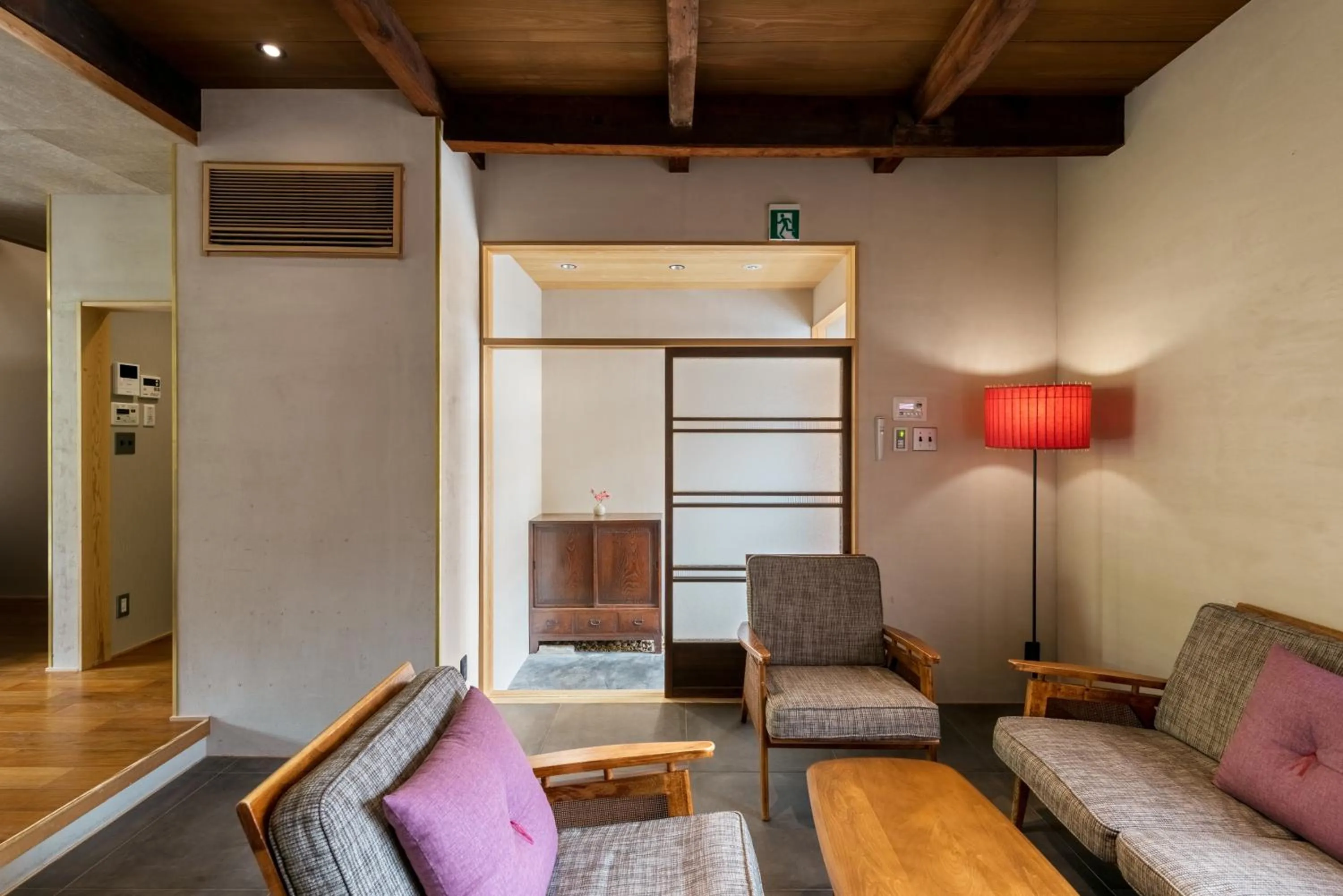 Seating area in Choya Chawanzaka Machiya House