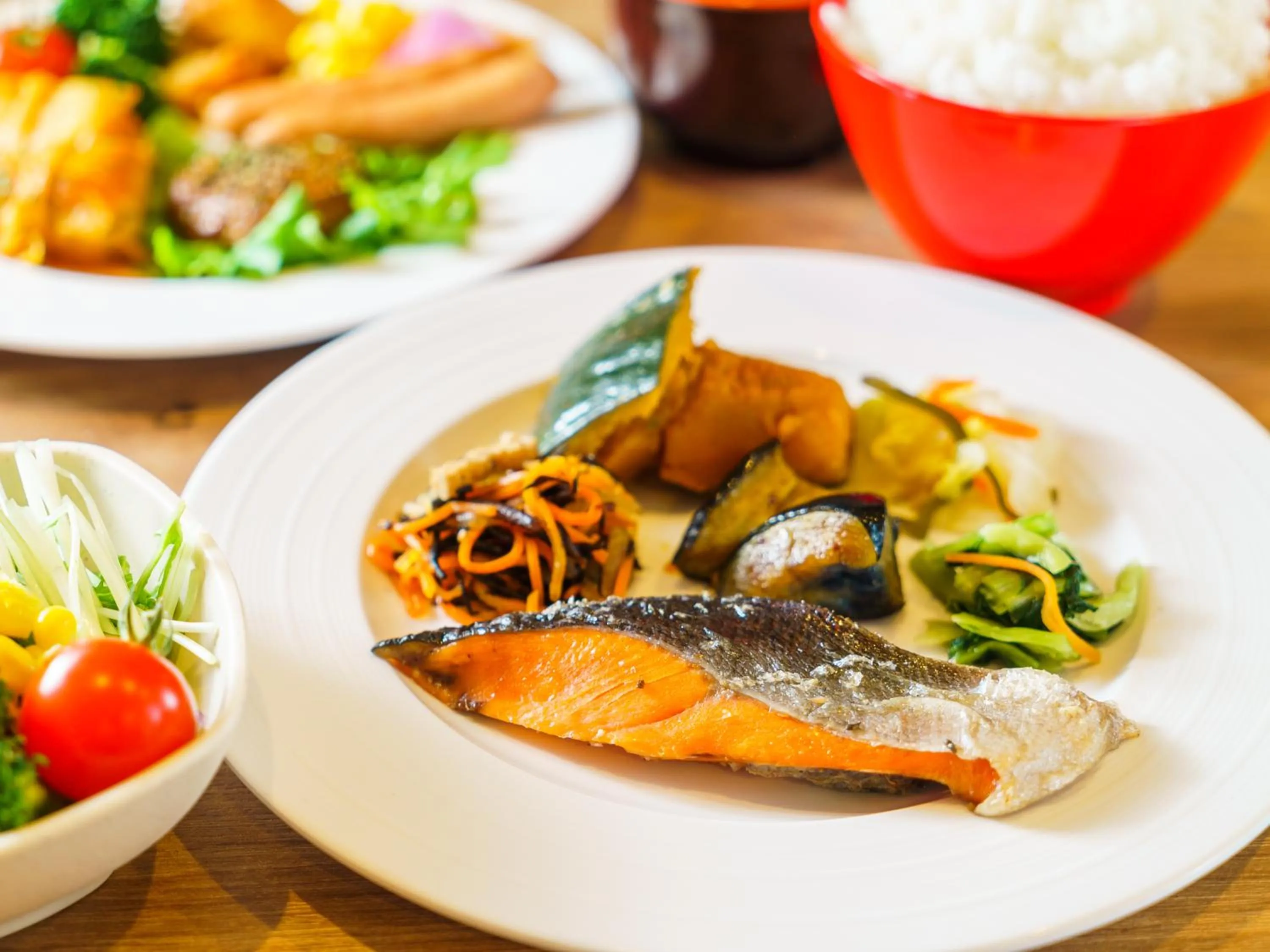 Buffet breakfast in Super Hotel Premier Osaka Honmachi Ekimae Natural Hot Springs