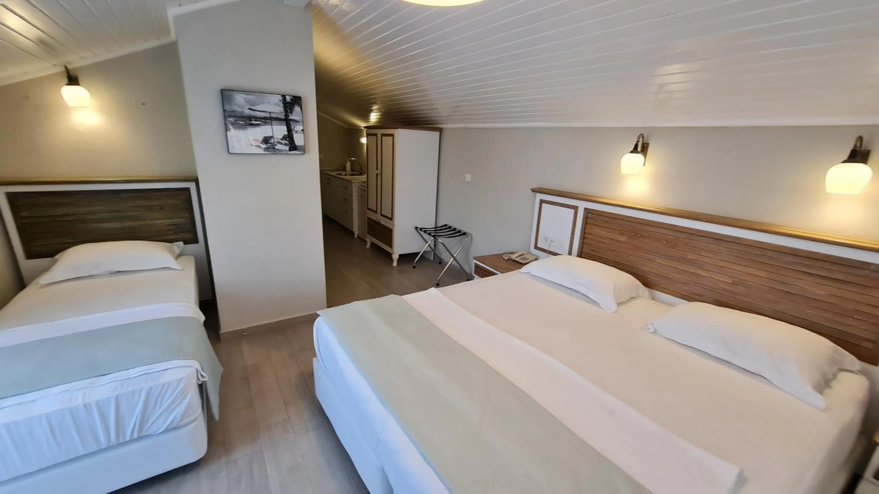 Bed in Datca Beyaz Ev Hotel