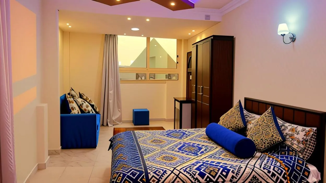 Bed in Horus Guest House Pyramids View