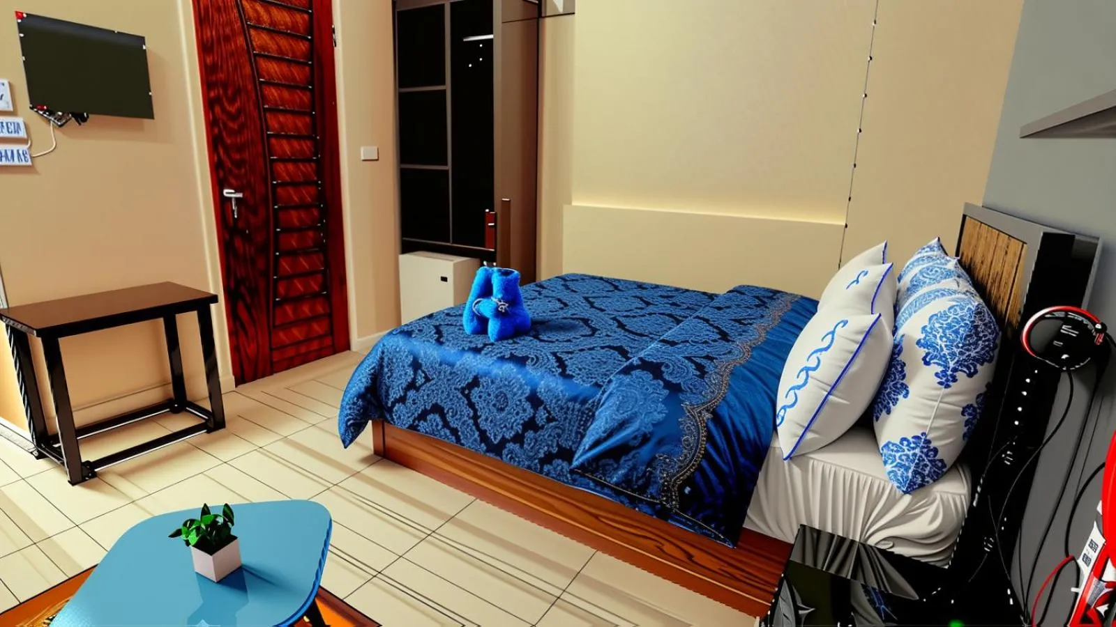 Bed in Horus Guest House Pyramids View