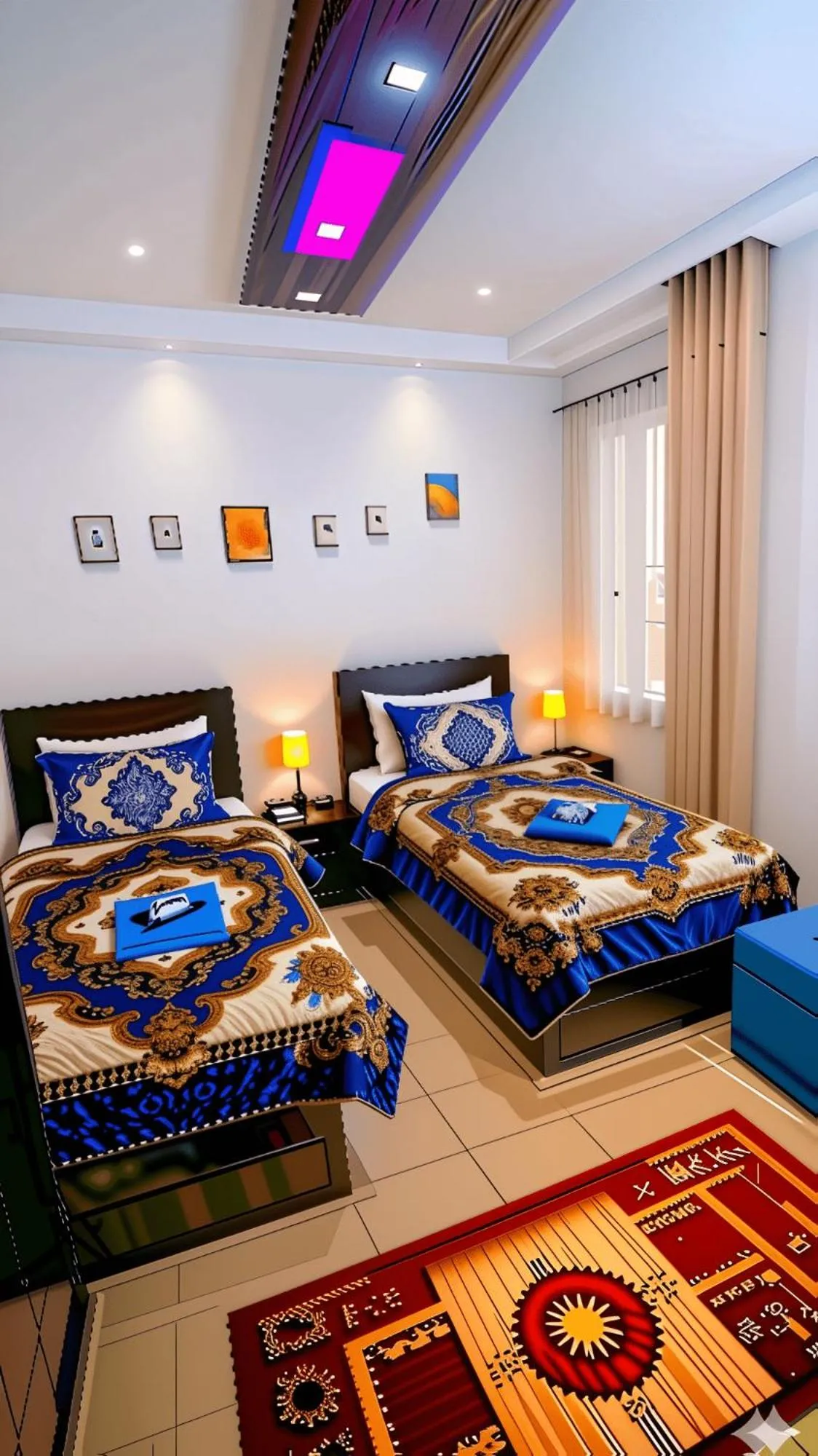 Bed in Horus Guest House Pyramids View