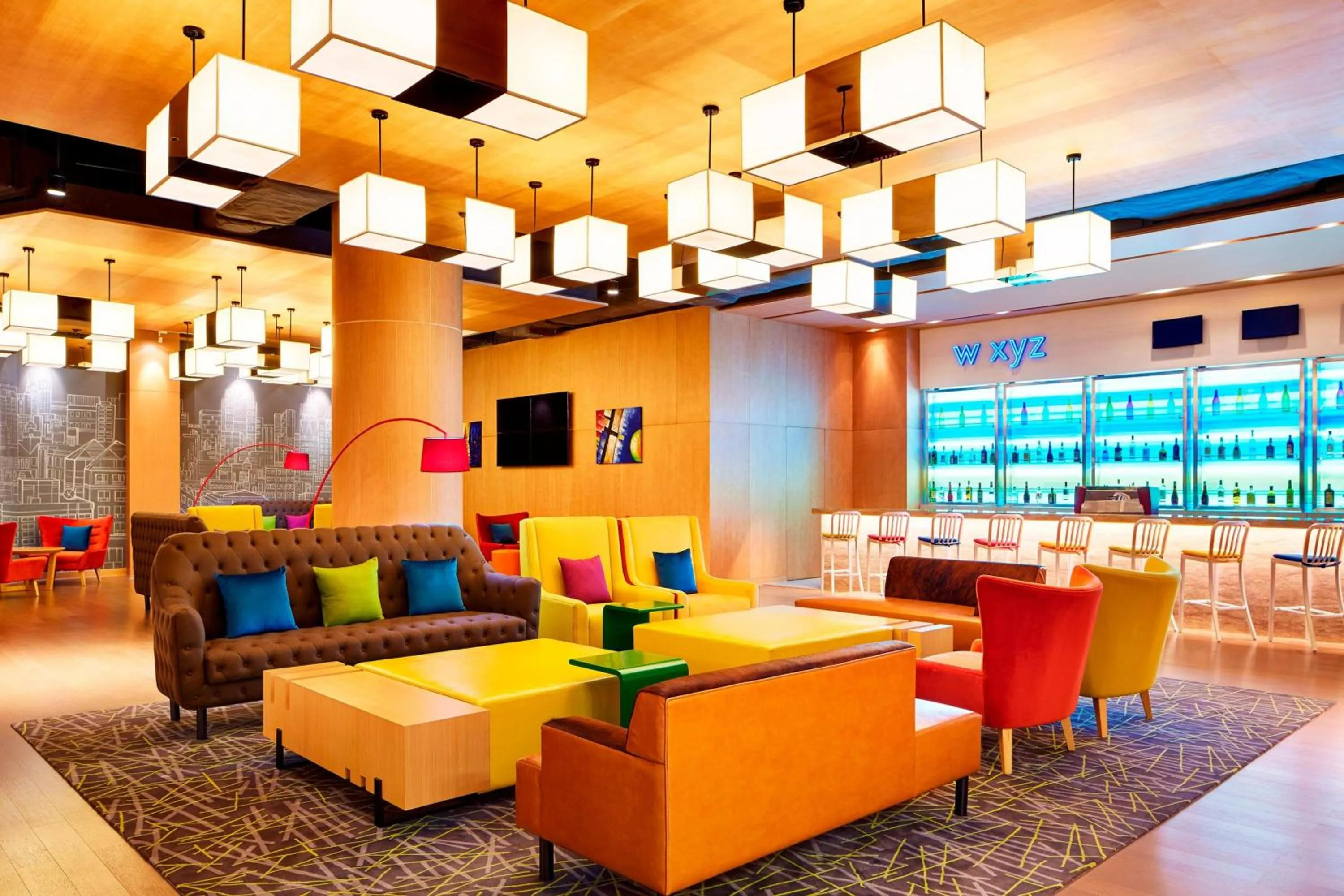 Lounge or bar in Aloft Dynamic Town