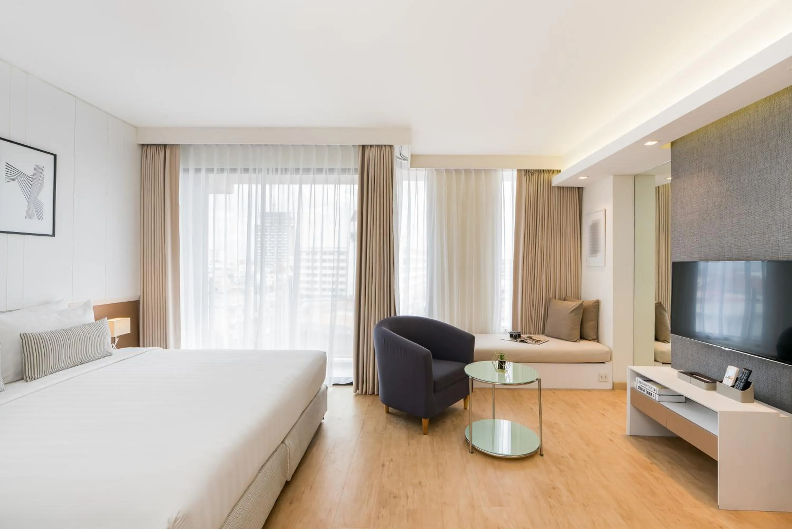 Bedroom, Bed in Aster Hotel and Residence by At Mind