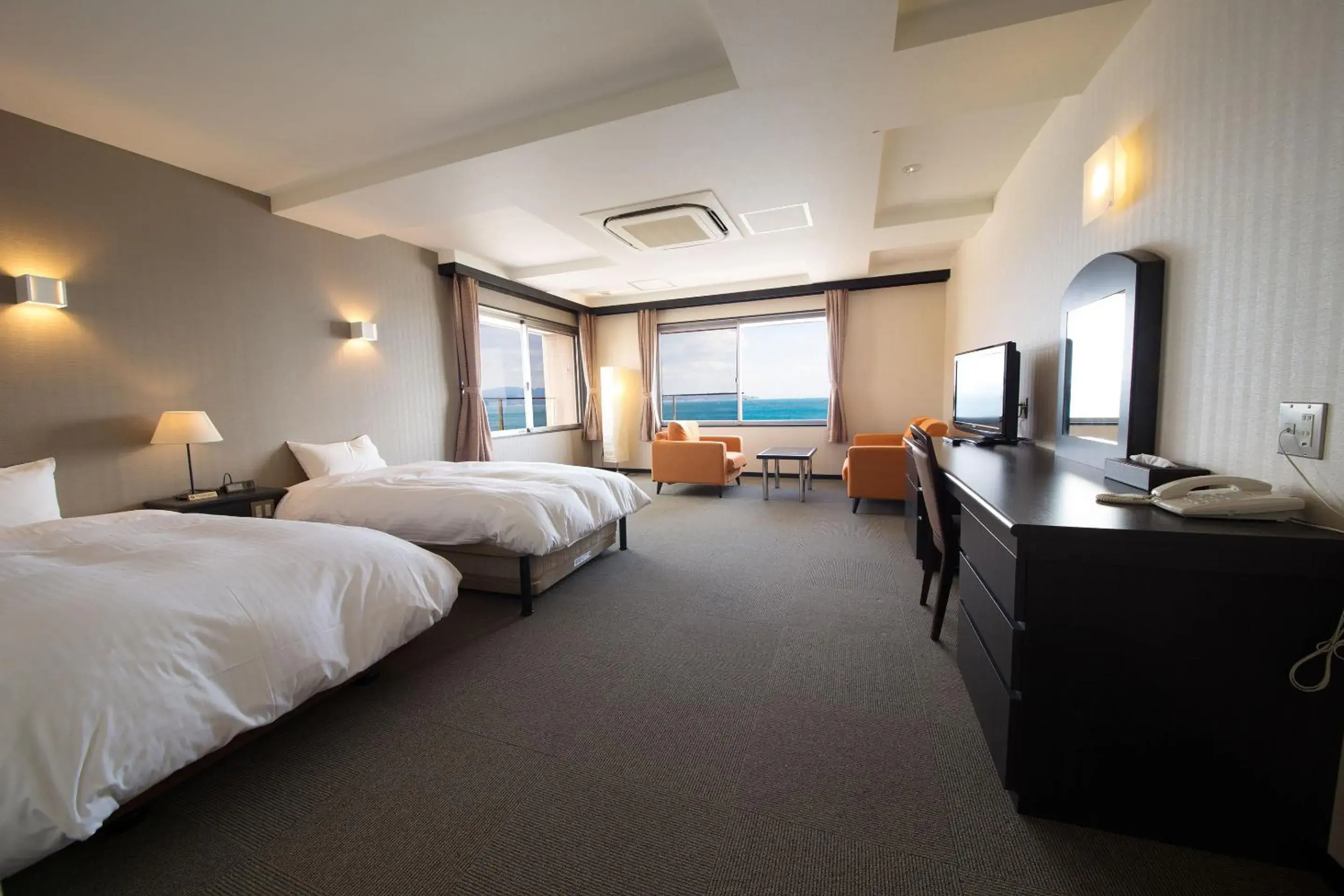 Photo of the whole room, Bed in Seaside Hotel Taimaru Kaigetsu Photo of the whole room, Bed in Seaside Hotel Taimaru Kaigetsu