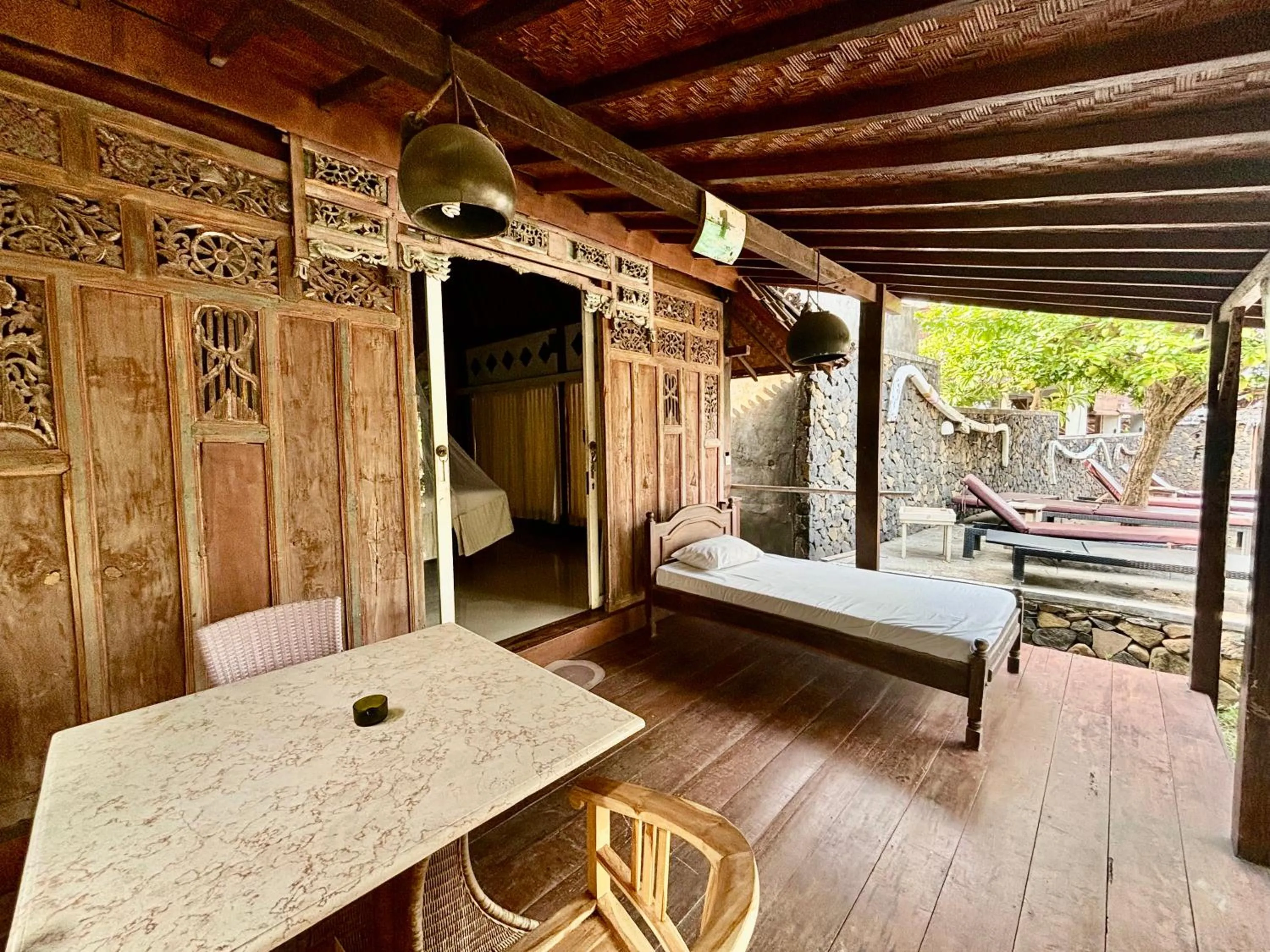 Patio, Bed in Classic Beach Villas