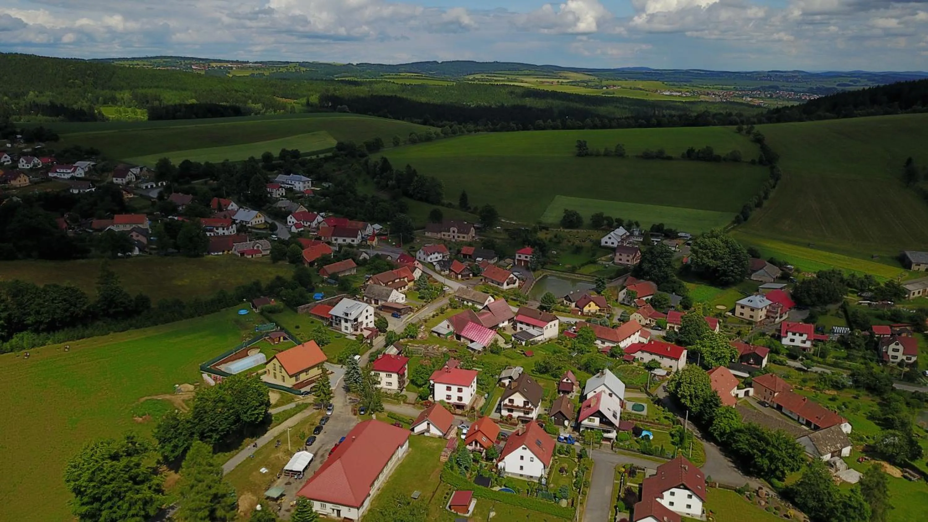 Bird's eye view in Ubytování U Kapličky