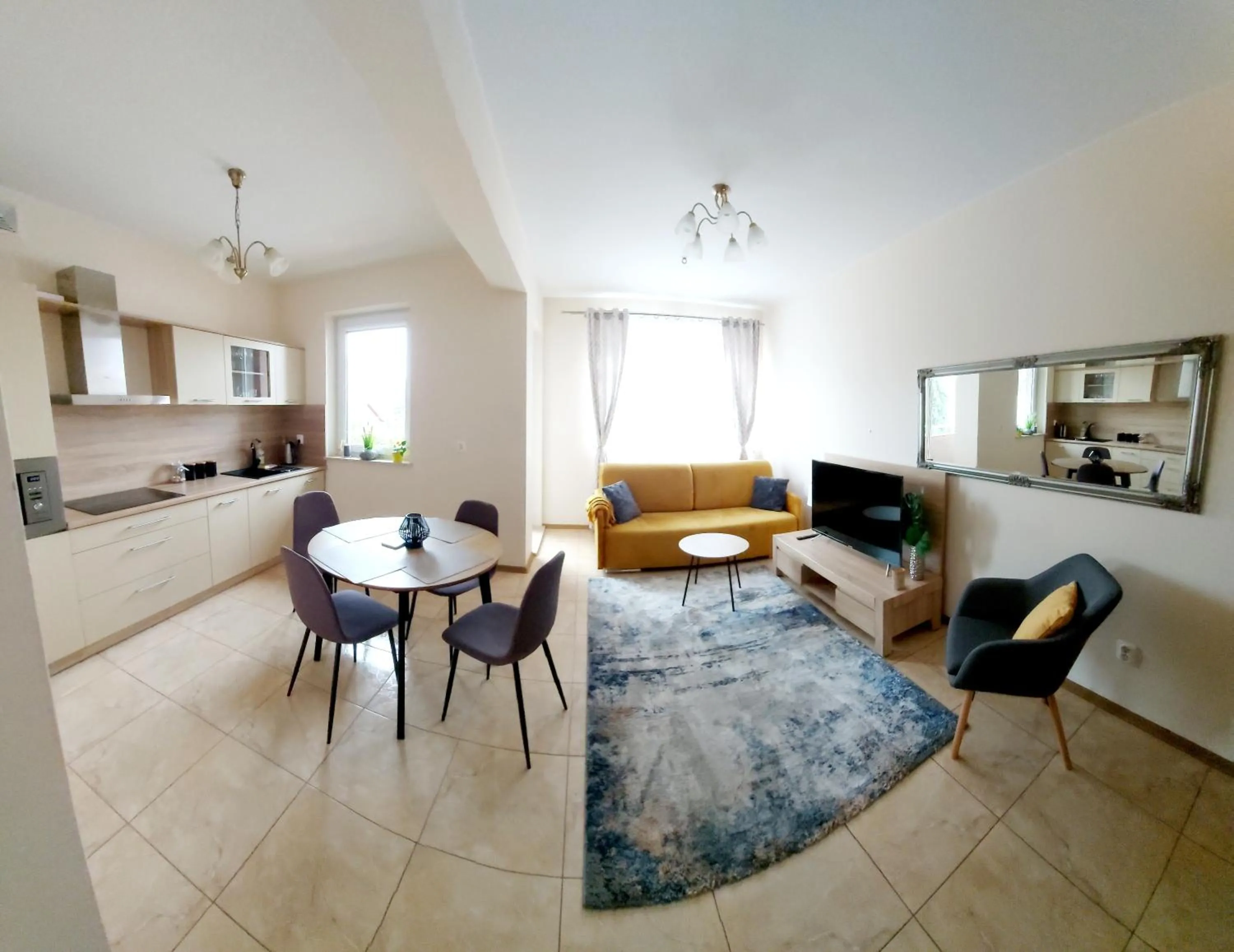 Living room in Modlinska Apartments