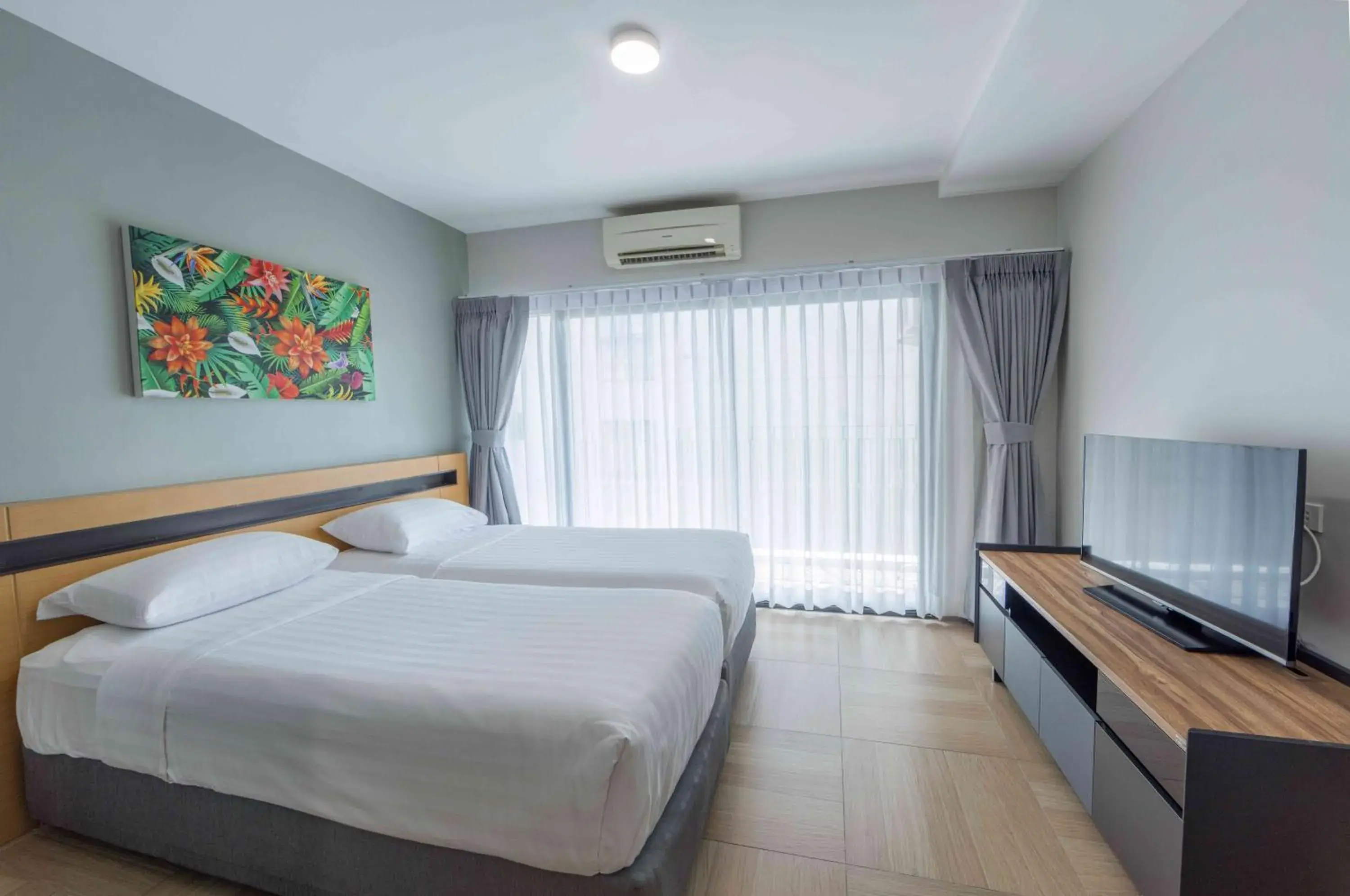 Bed in Chiva Bangkok Hotel - SHA Plus Bed in Chiva Bangkok Hotel - SHA Plus