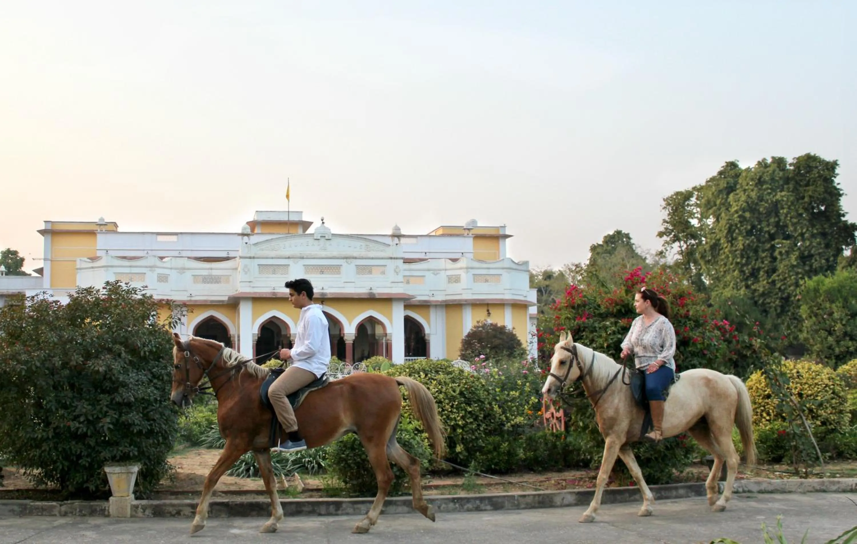 Horse-riding in Bhanwar Vilas Palace