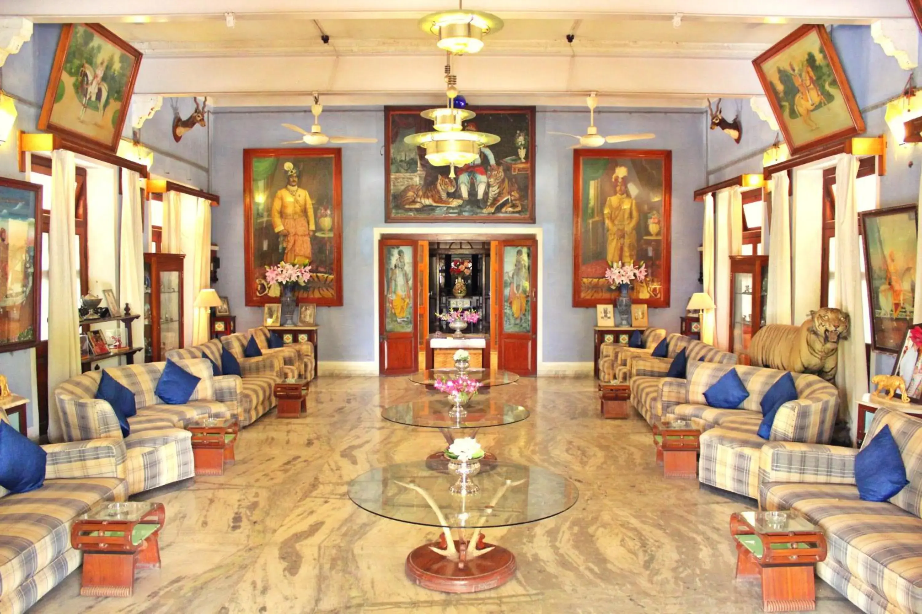 Lobby or reception in Bhanwar Vilas Palace Lobby or reception in Bhanwar Vilas Palace