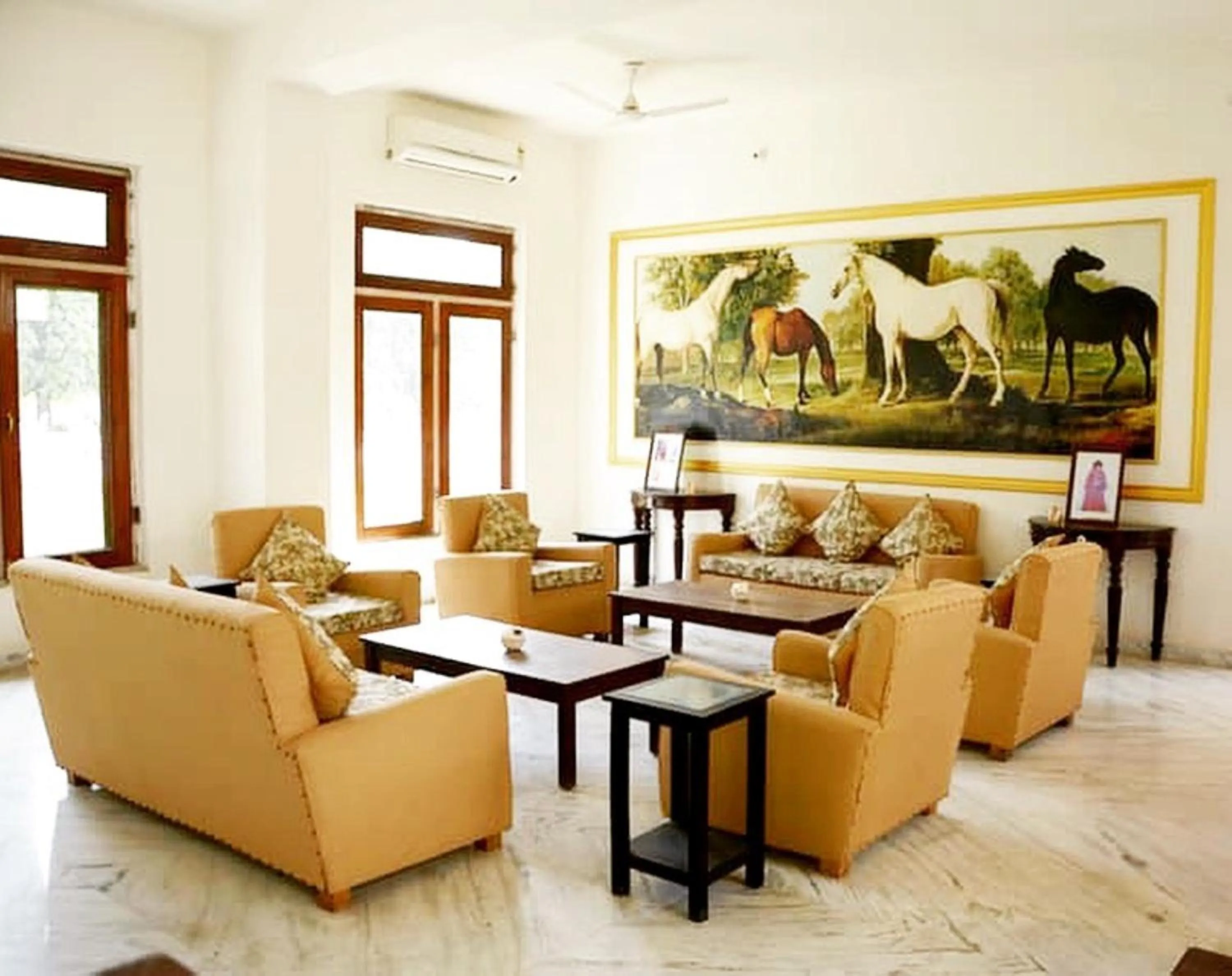 Seating area in Bhanwar Vilas Palace