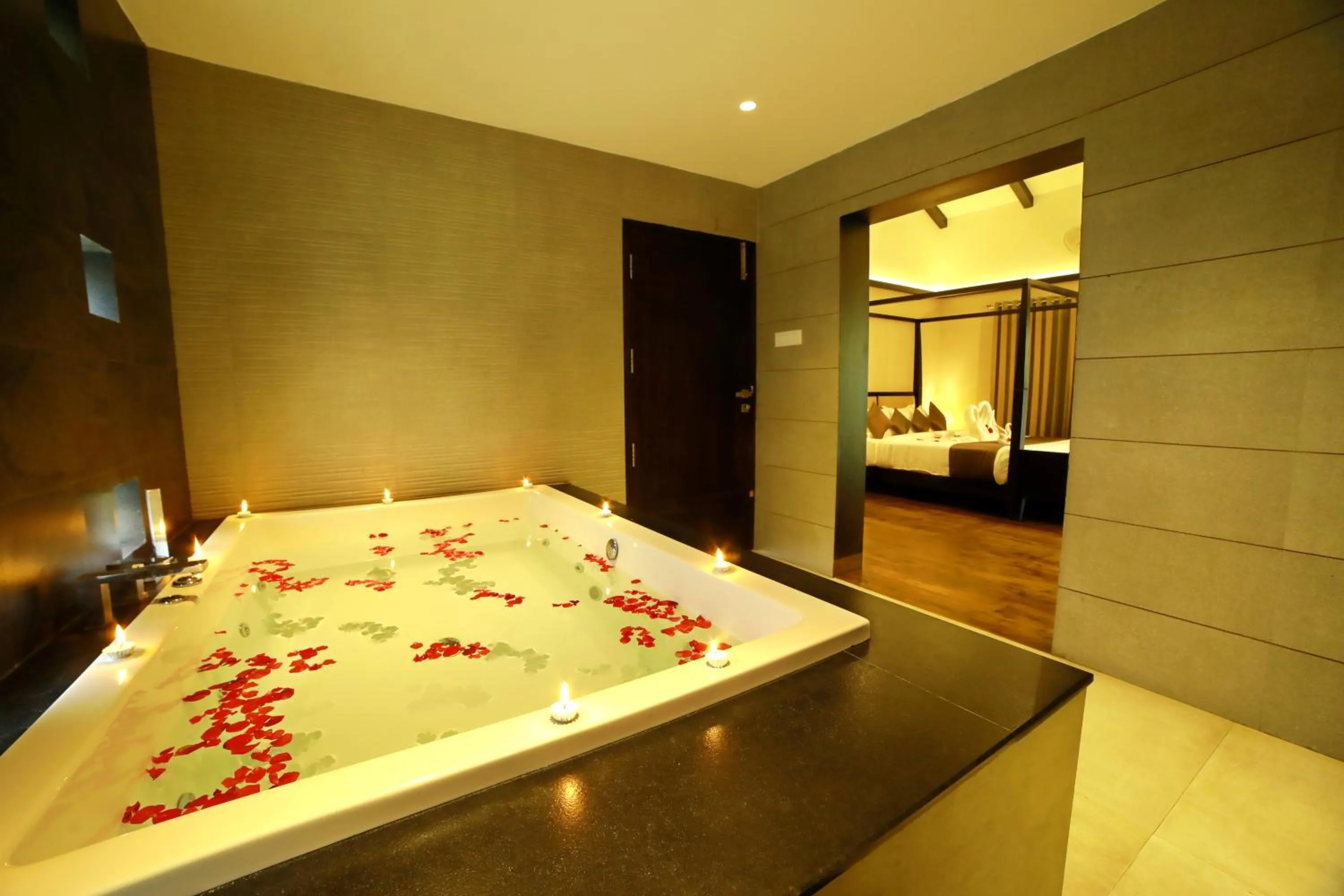 Bathroom, Bed in Broad Bean Resort & Spa