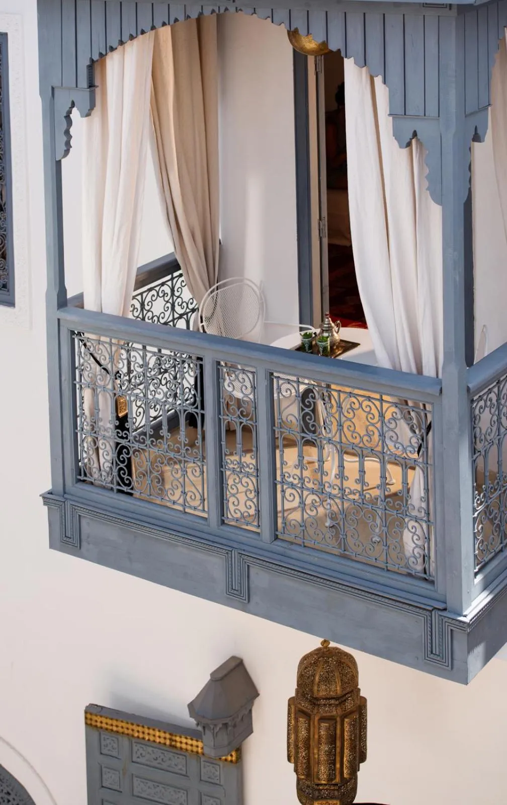 Balcony/Terrace, Bed in Riad Adore