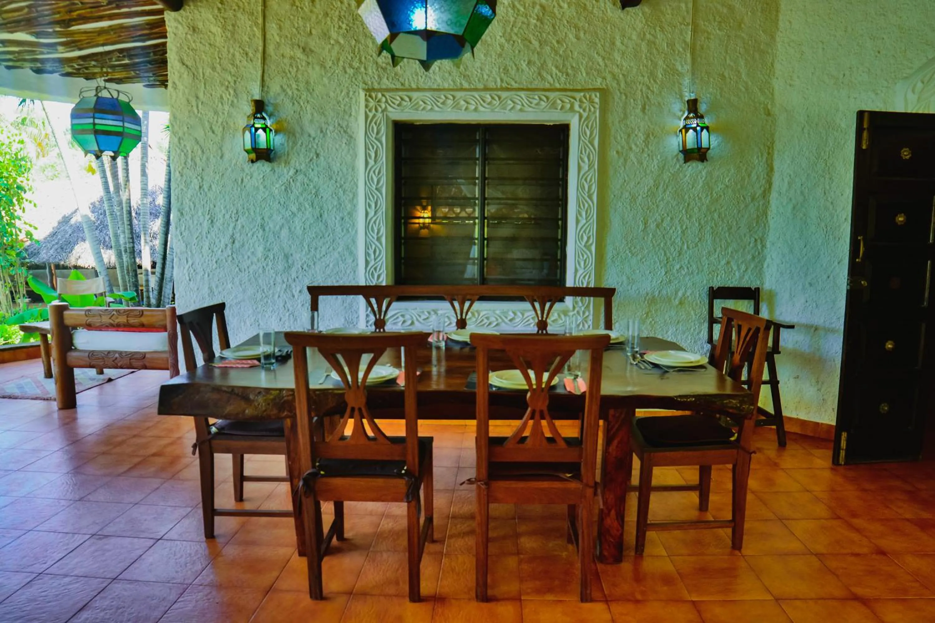 Dining area in Upani in Diani