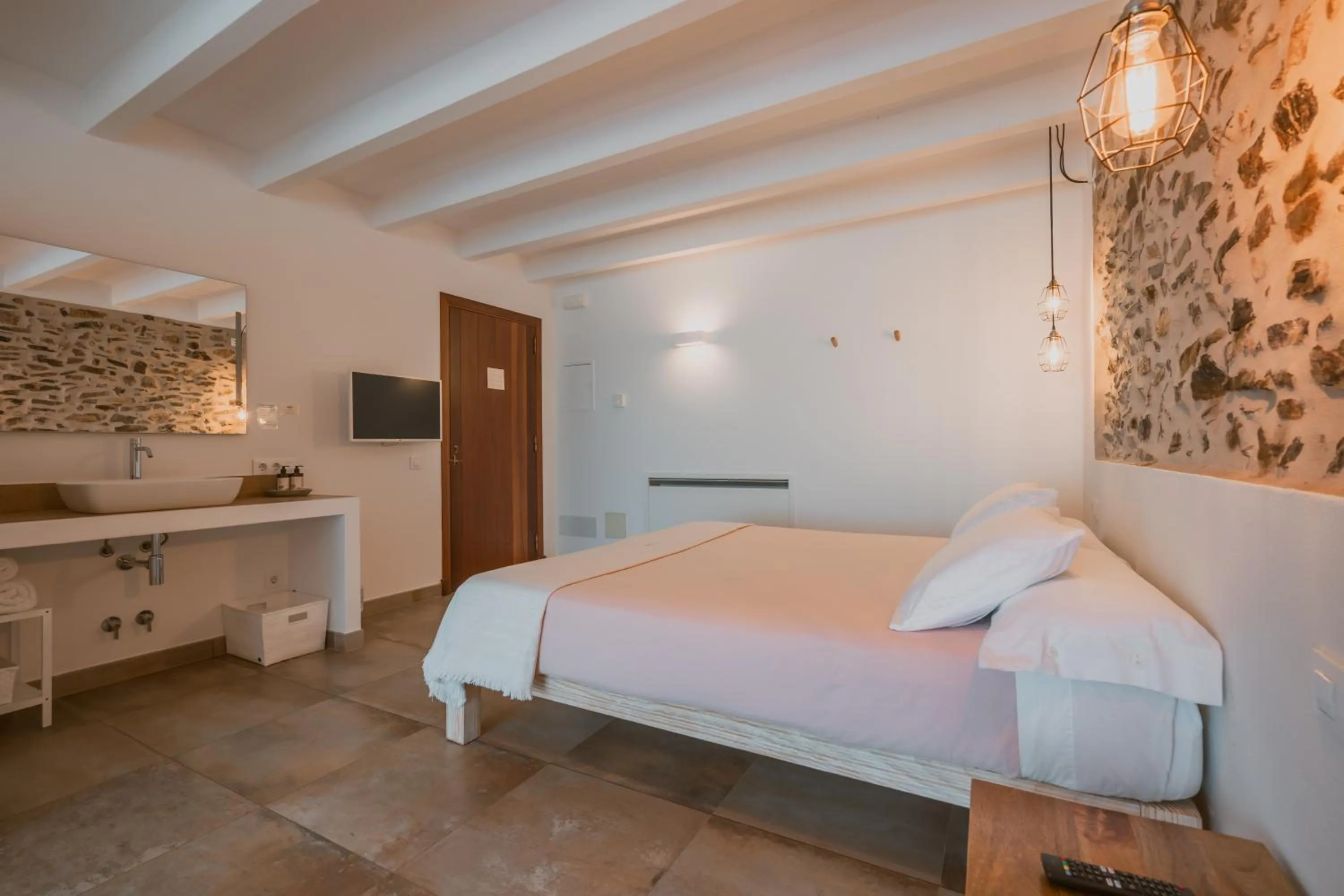 Bed in Agroturismo Son Vives Menorca - Adults Only