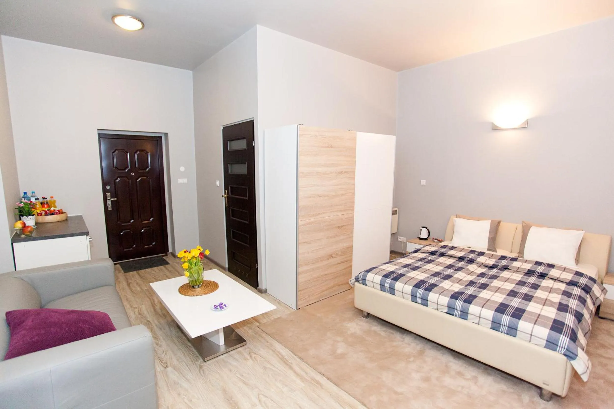 Living room, Bed in Studio Apartament Centrum Katowice
