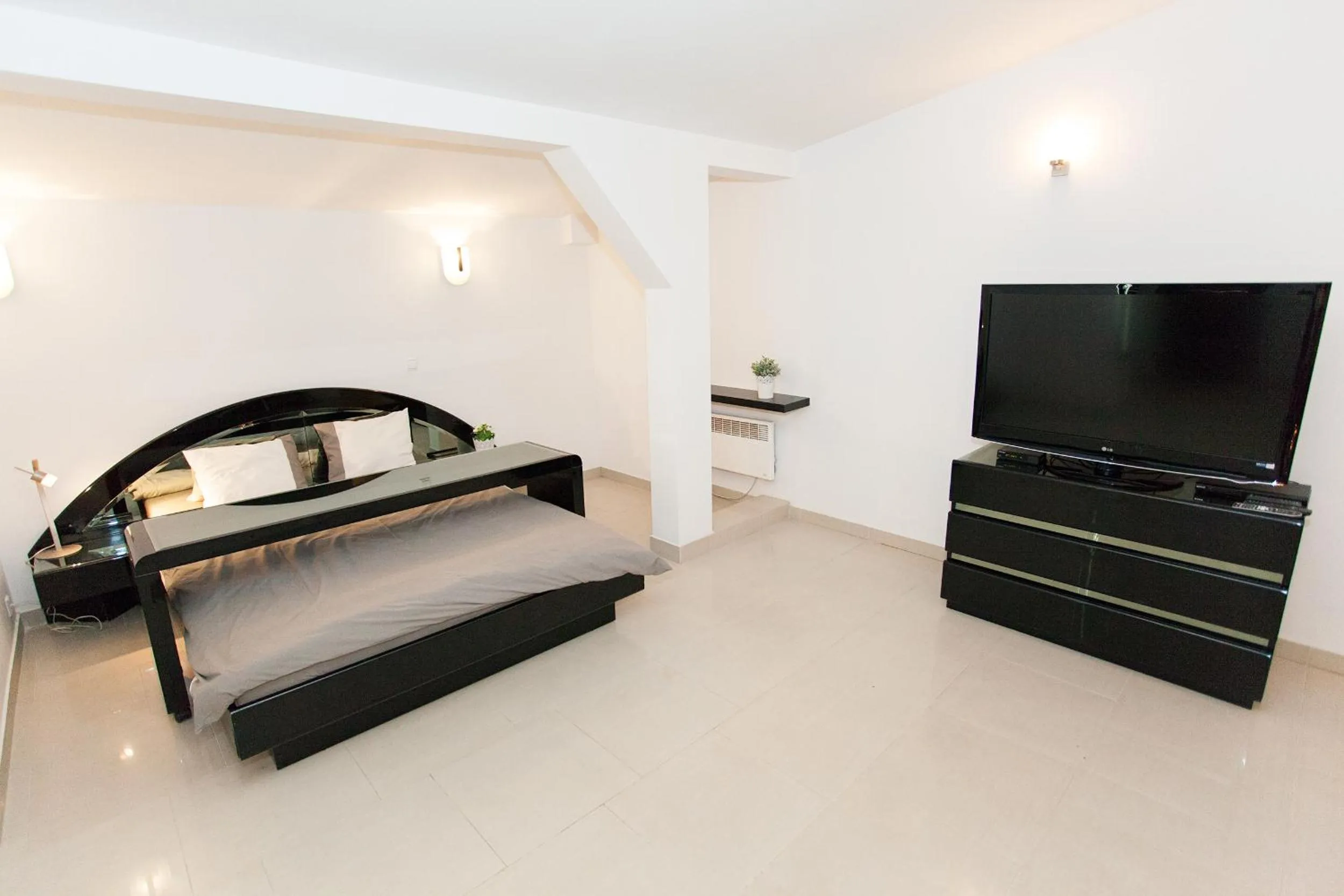 Bed in Studio Apartament Centrum Katowice