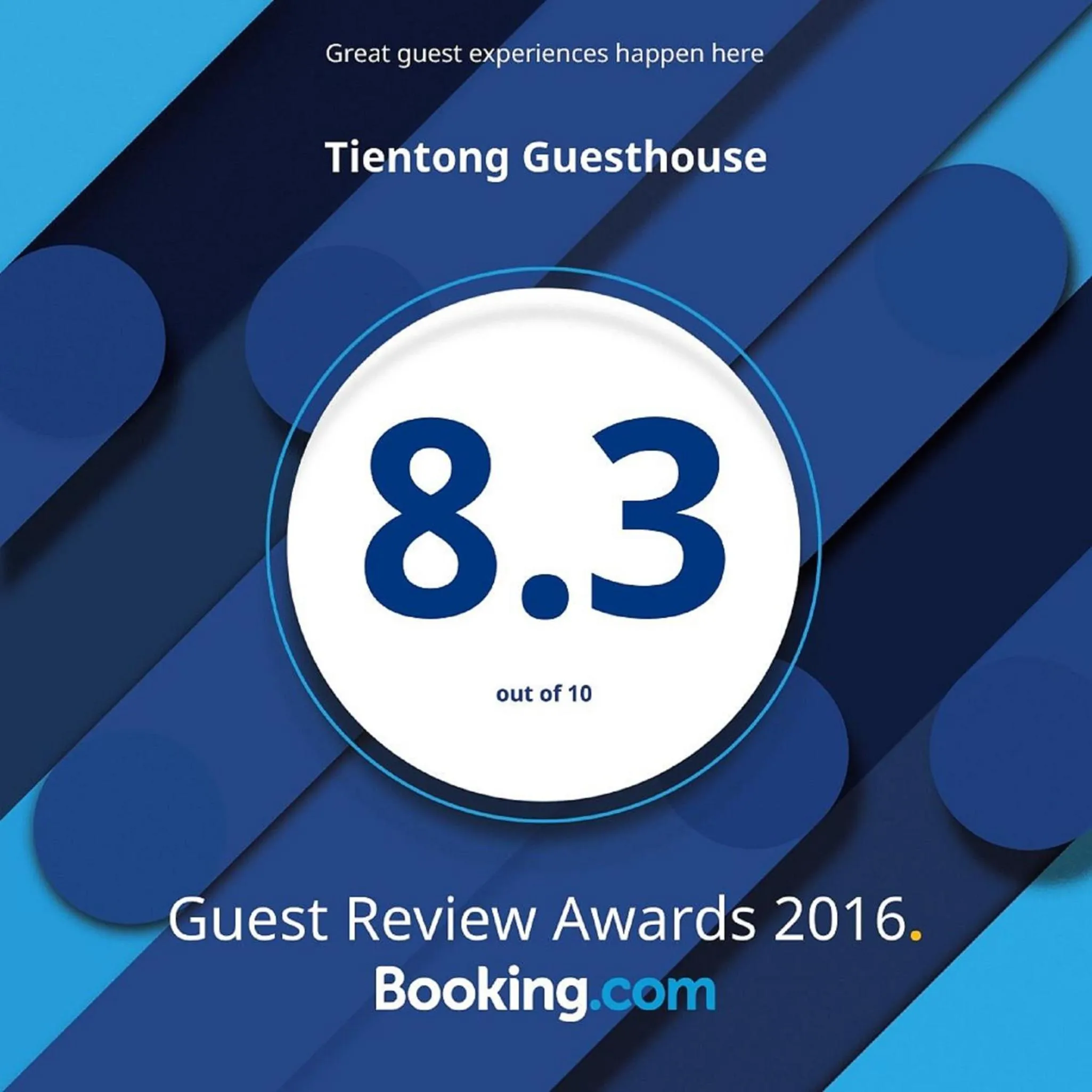 Certificate/Award in Tientong Guesthouse