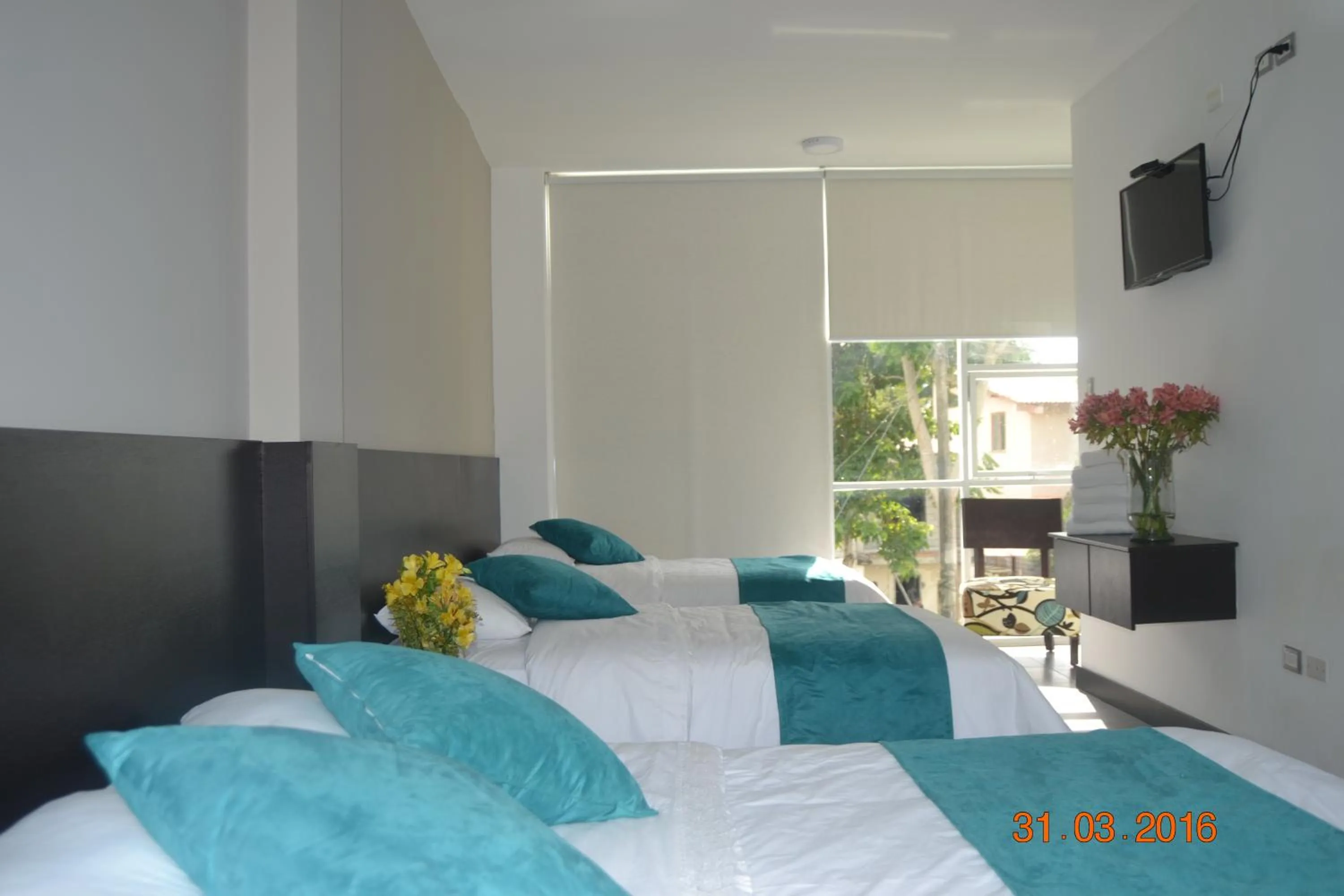 People, Bed in Ocean Blue Hotel