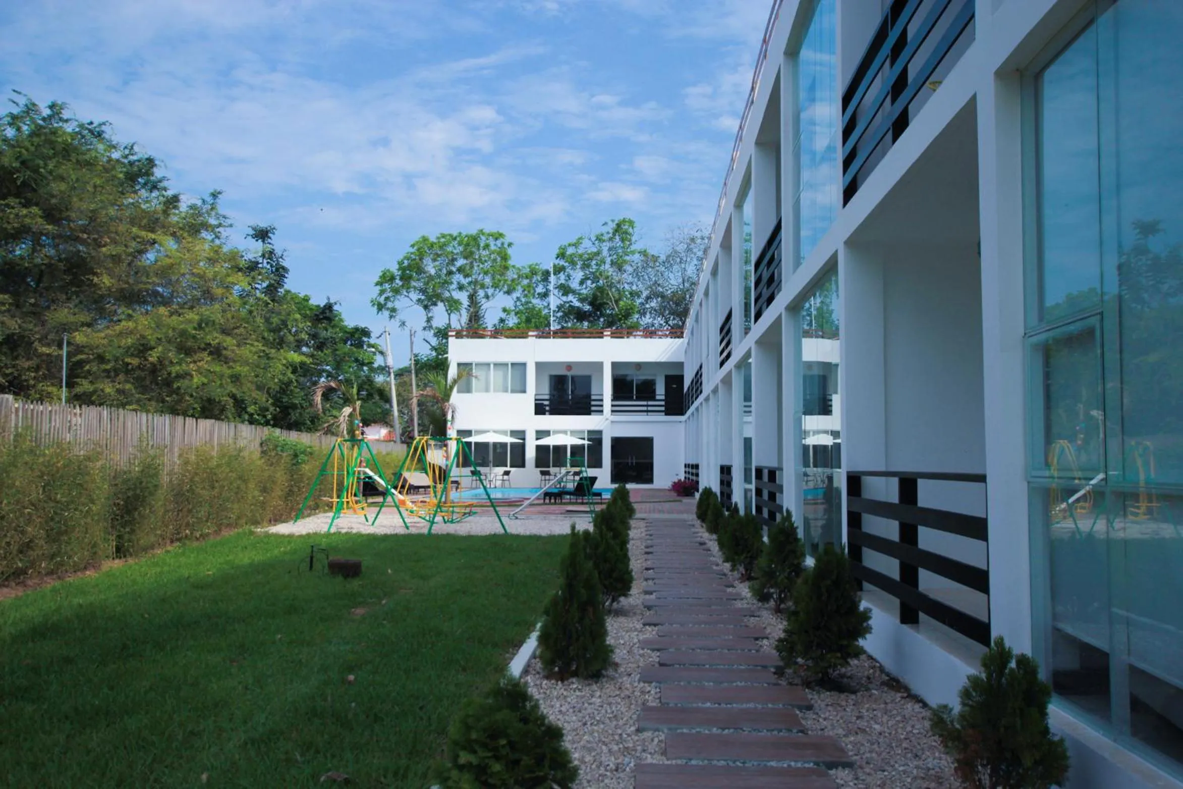 Facade/entrance in Ocean Blue Hotel