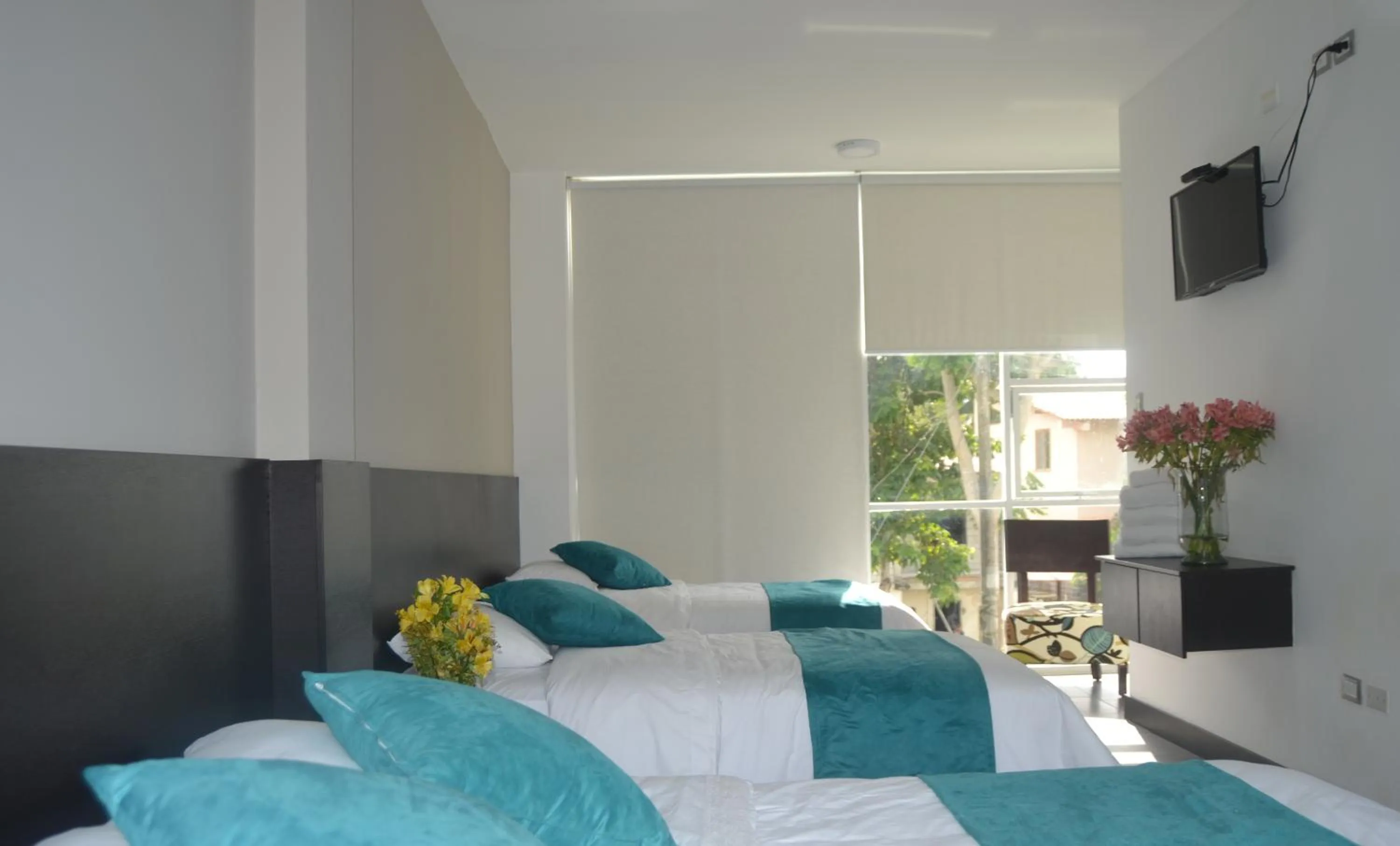 Decorative detail, Bed in Ocean Blue Hotel