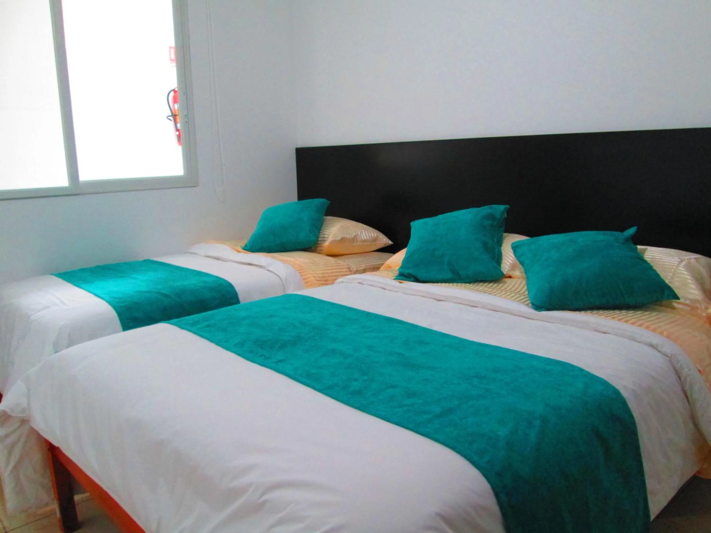 Decorative detail, Bed in Ocean Blue Hotel