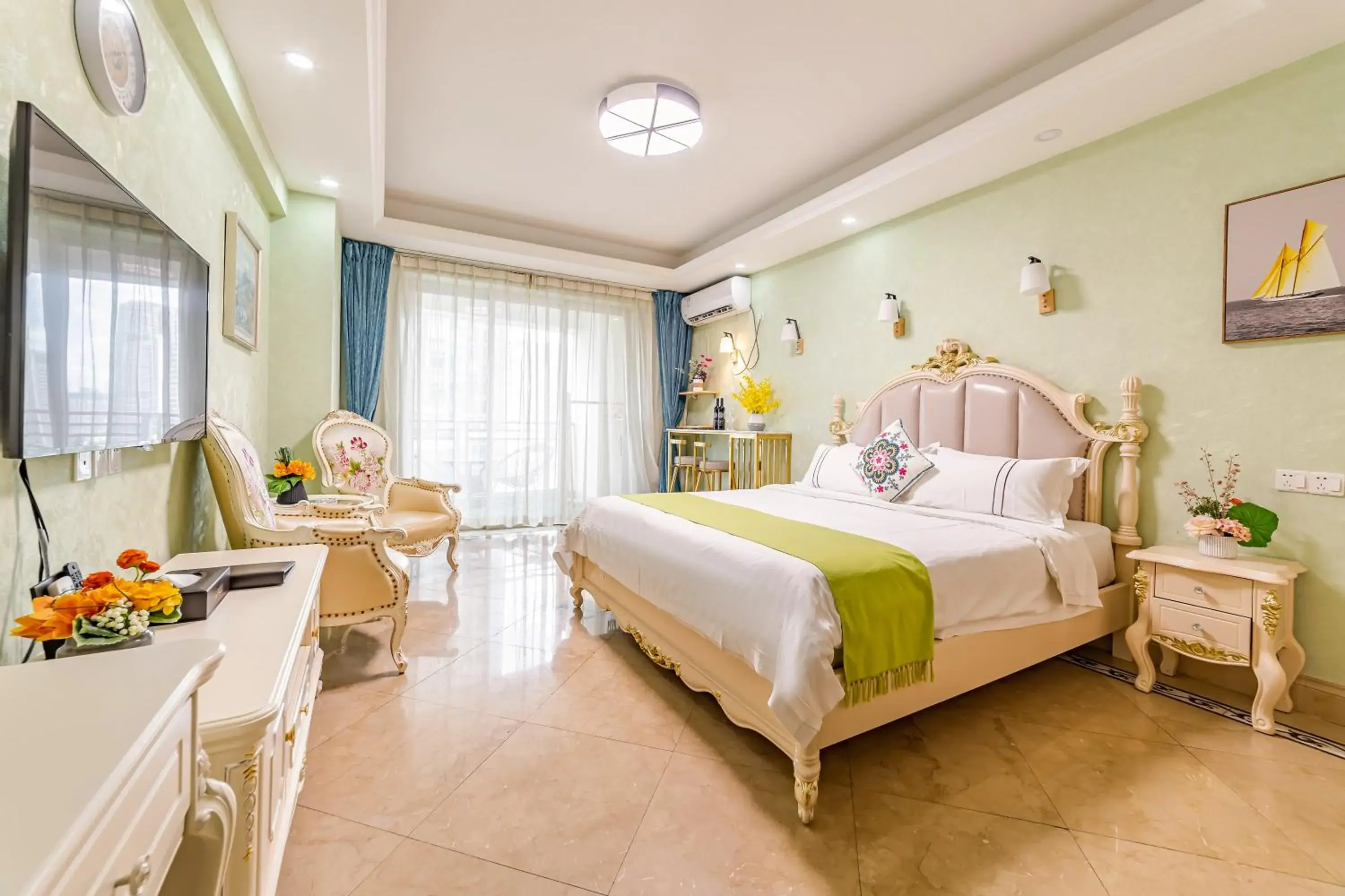 Bed in WAIFIDEN Guangzhou HaiZhu Square WanYi Apartment Bed in WAIFIDEN Guangzhou HaiZhu Square WanYi Apartment