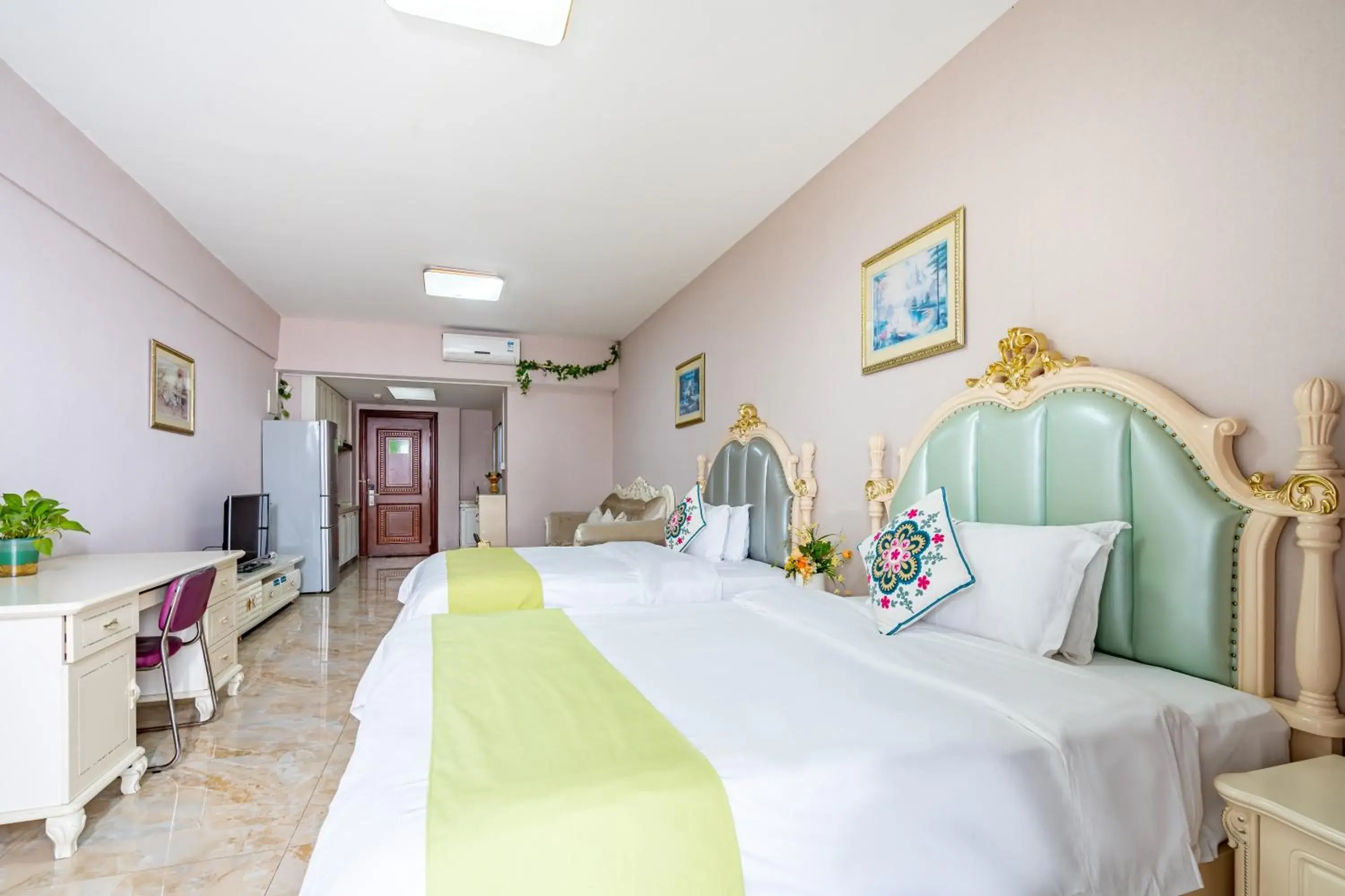 Bed in WAIFIDEN Guangzhou HaiZhu Square WanYi Apartment Bed in WAIFIDEN Guangzhou HaiZhu Square WanYi Apartment