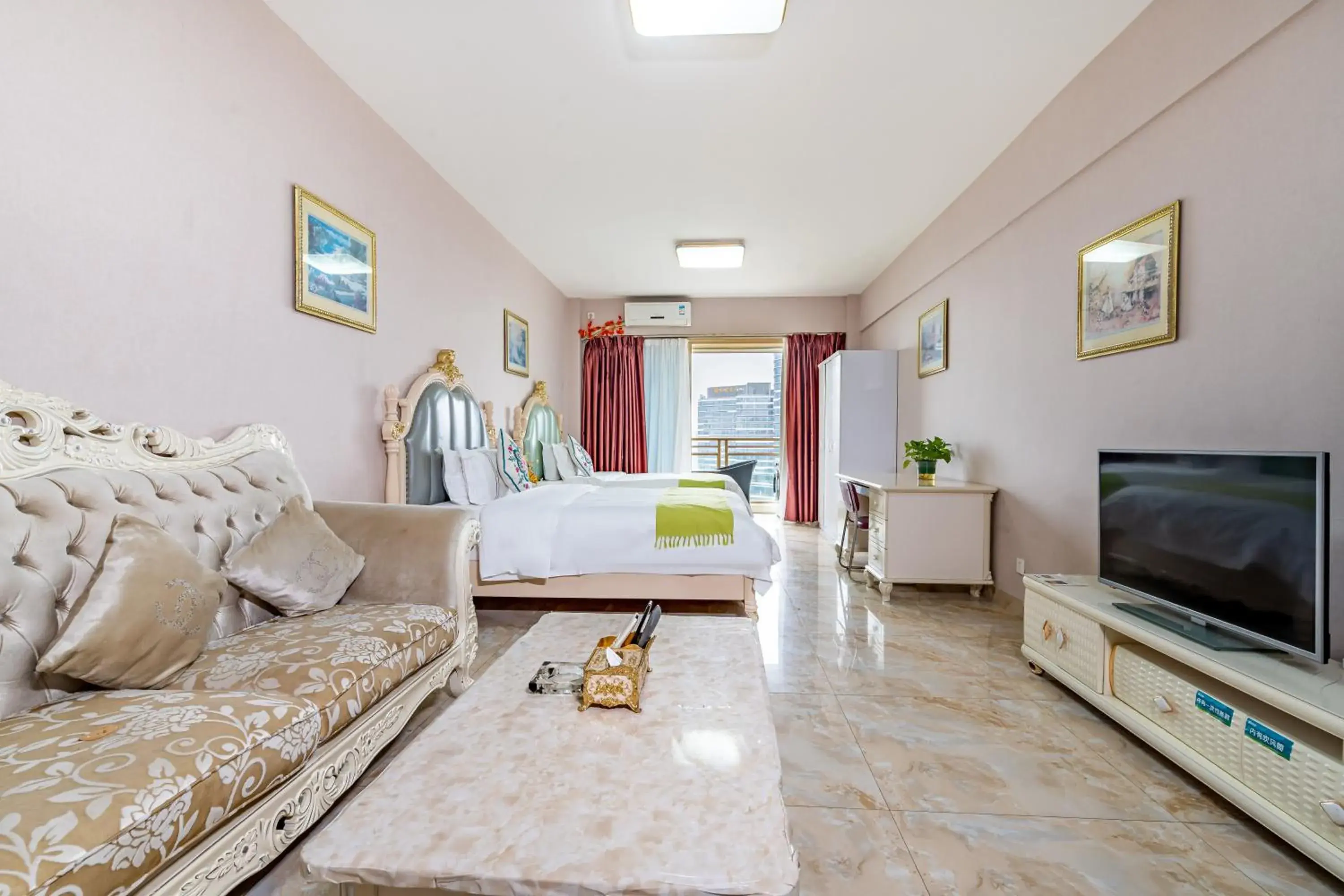 Bed in WAIFIDEN Guangzhou HaiZhu Square WanYi Apartment Bed in WAIFIDEN Guangzhou HaiZhu Square WanYi Apartment