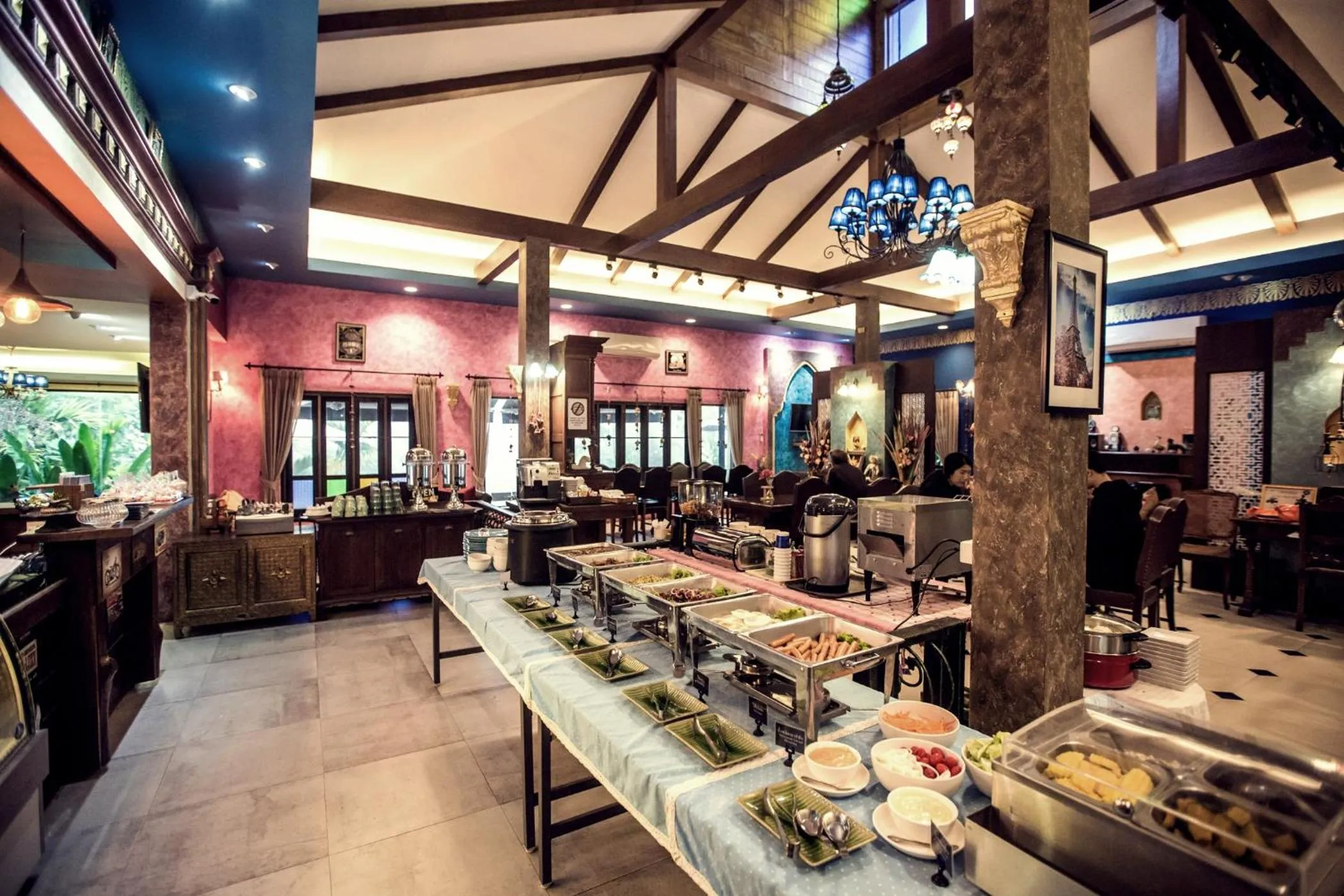 Buffet breakfast in Buraphat Resort