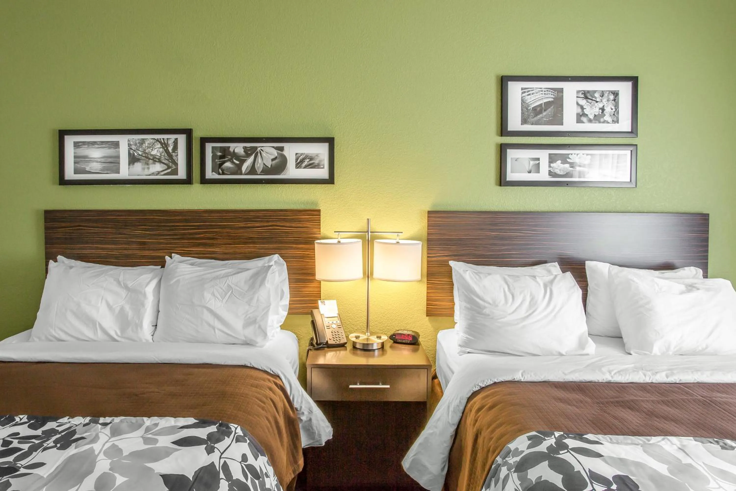 Bed in Sleep Inn & Suites Dayton South