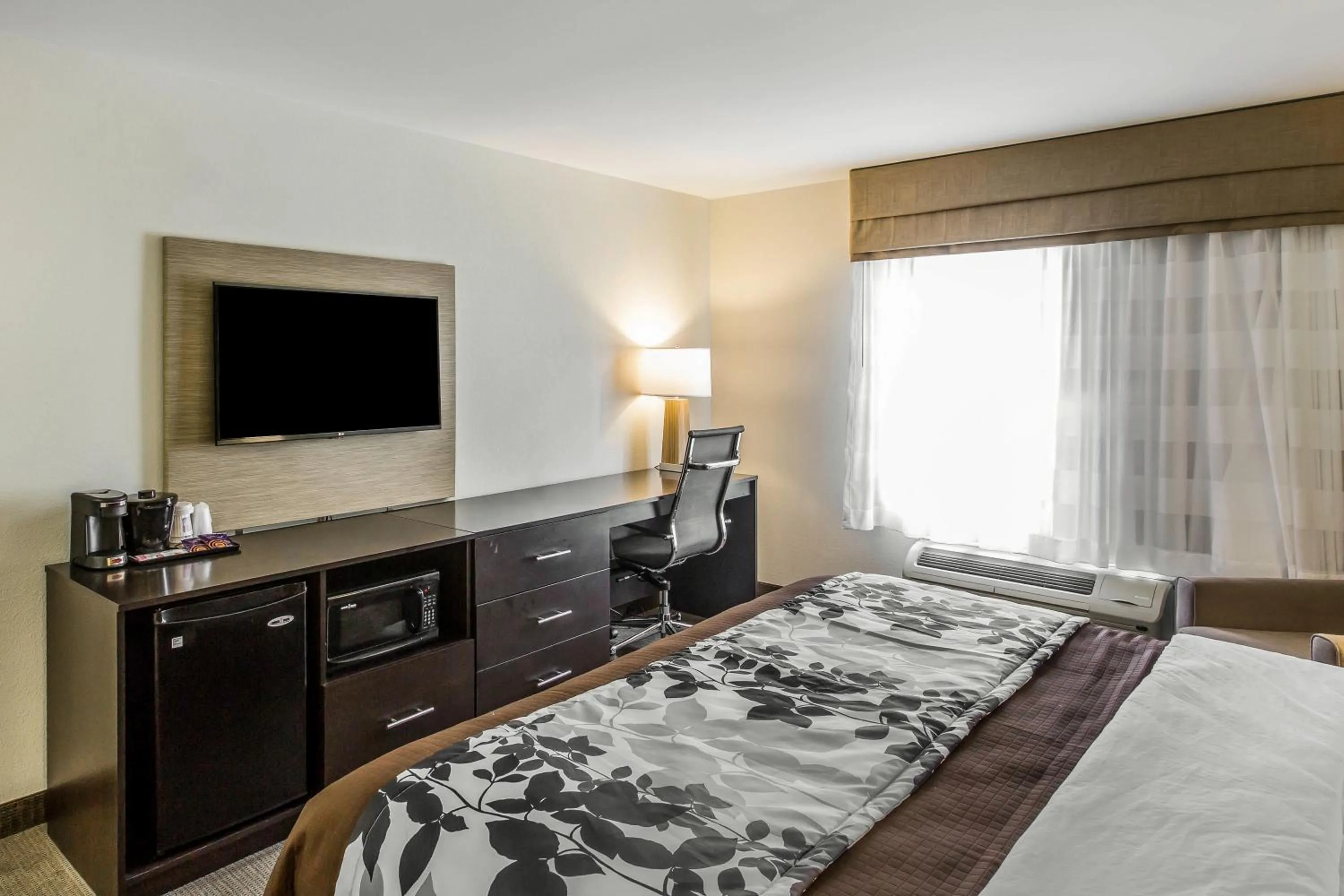 TV and multimedia, Bed in Sleep Inn & Suites Dayton South