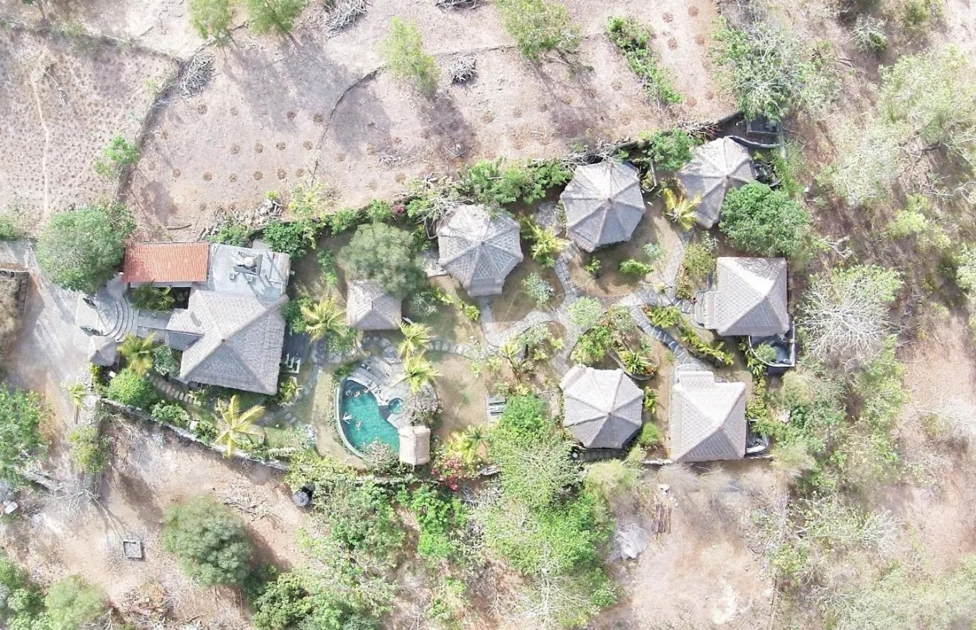 Bird's eye view in Lullaby Bungalows