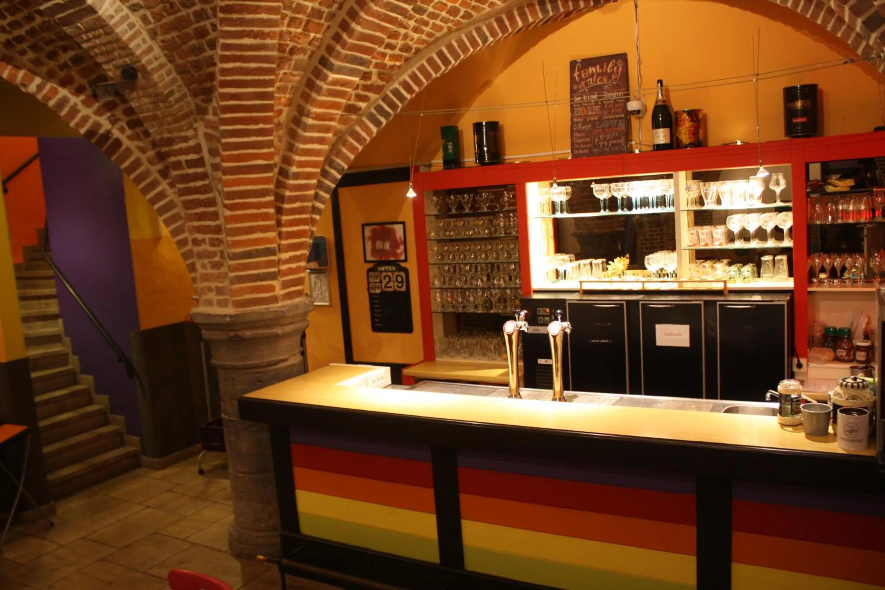 Communal lounge/ TV room in Antwerp City Hostel